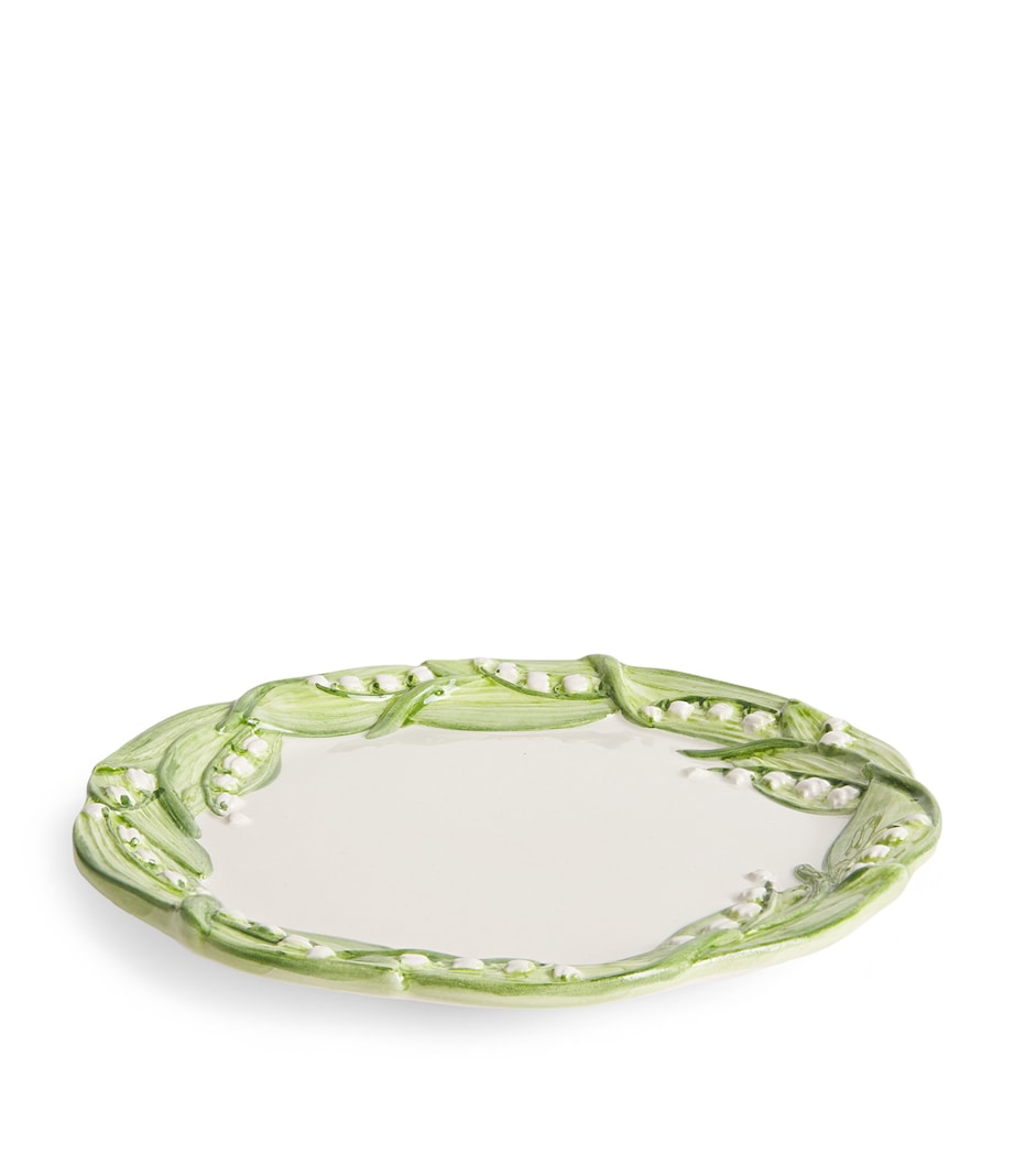 Lilly of the Valley Dinner Plate (21cm) WHITE/GREEN Image 1
