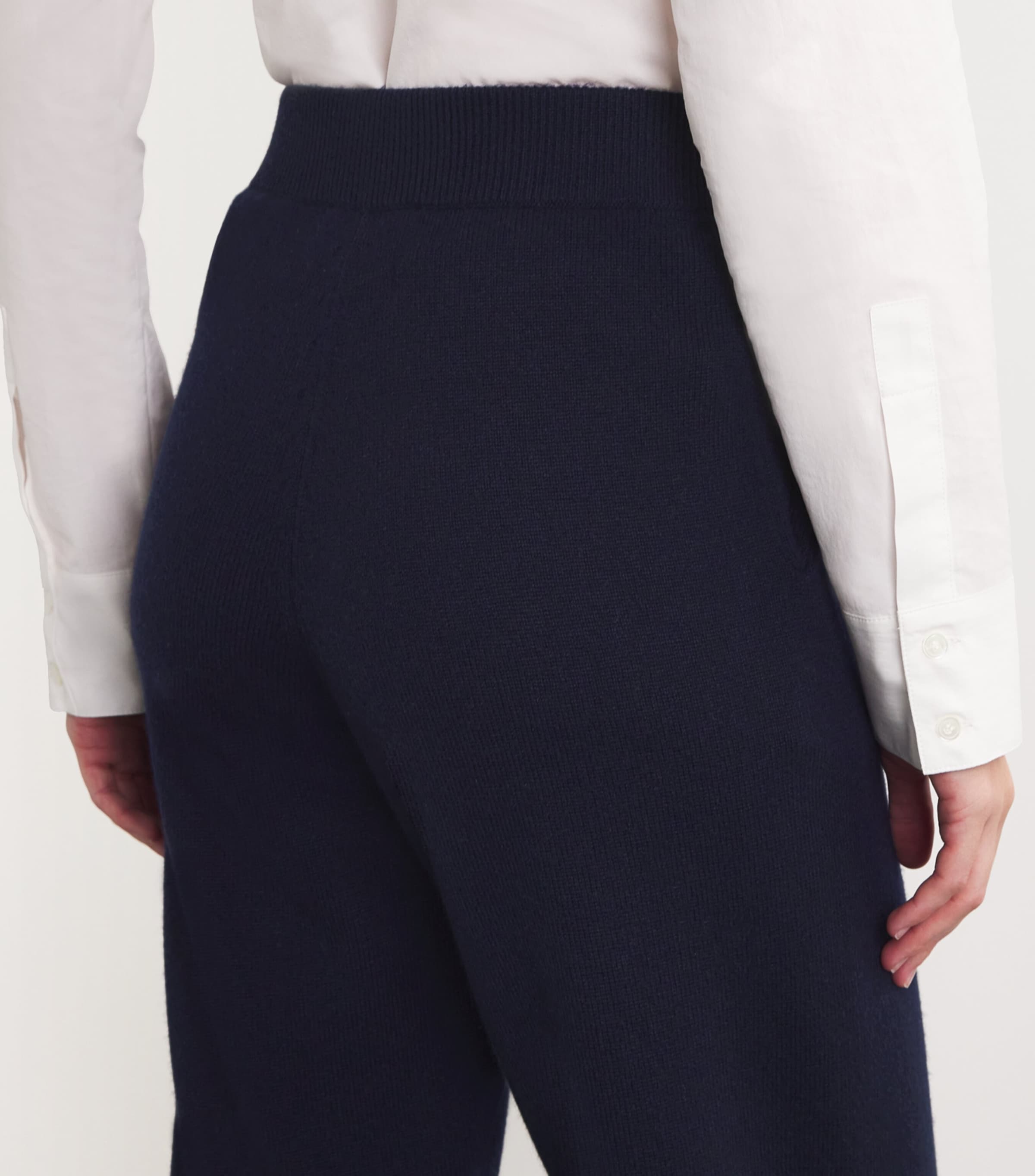 Cashmere Wide-Leg Sweatpants T&D NAVY Image 6
