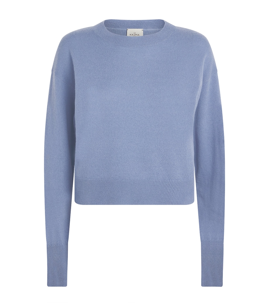 Le Kasha Womens Organic Cashmere Menorca Sweater Ocean Blue Image 1