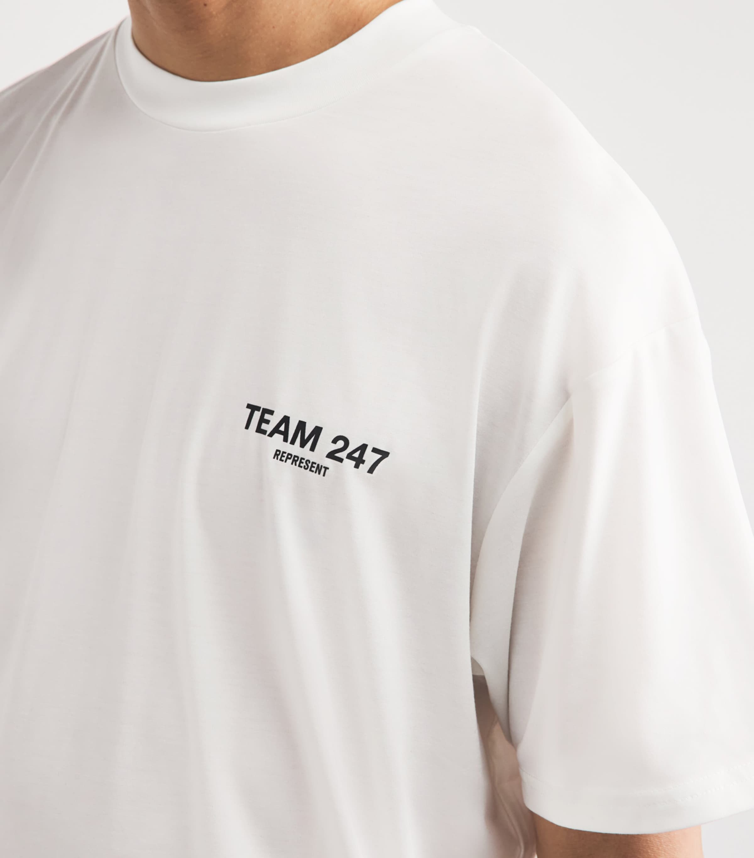 Represent 247 Mens Team 247  T-Shirt Flat White Image 3