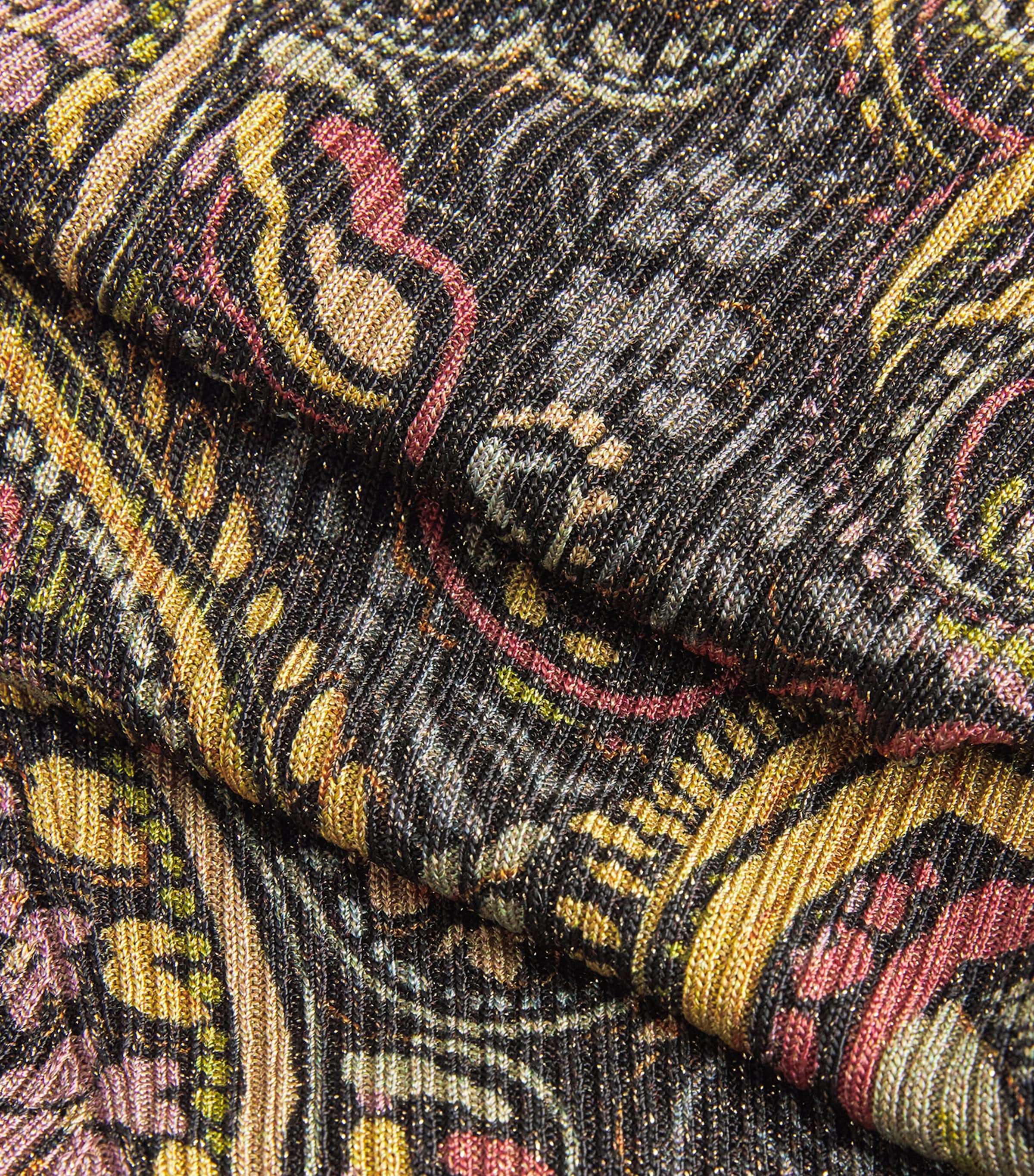 Etro Womens Ribbed Paisley Maxi Dress Green Image 6