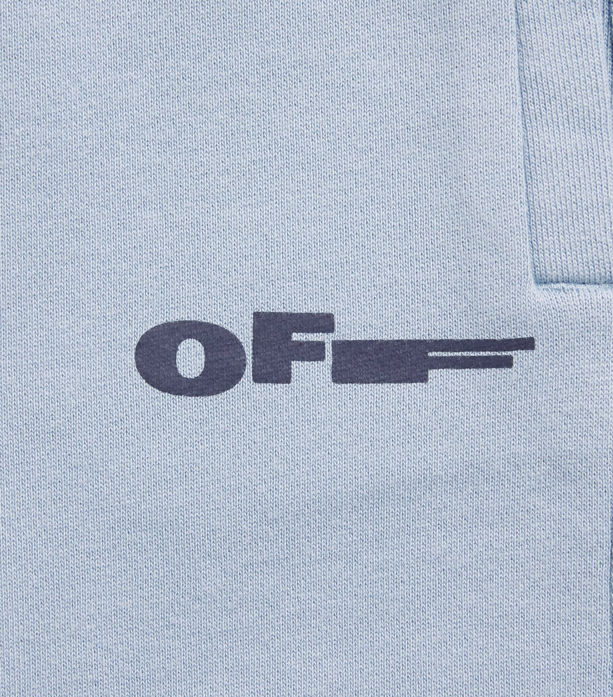 Off-White Kids Cotton Logo Sweatshorts (4-12+ Years) Dusty Blue Image 3