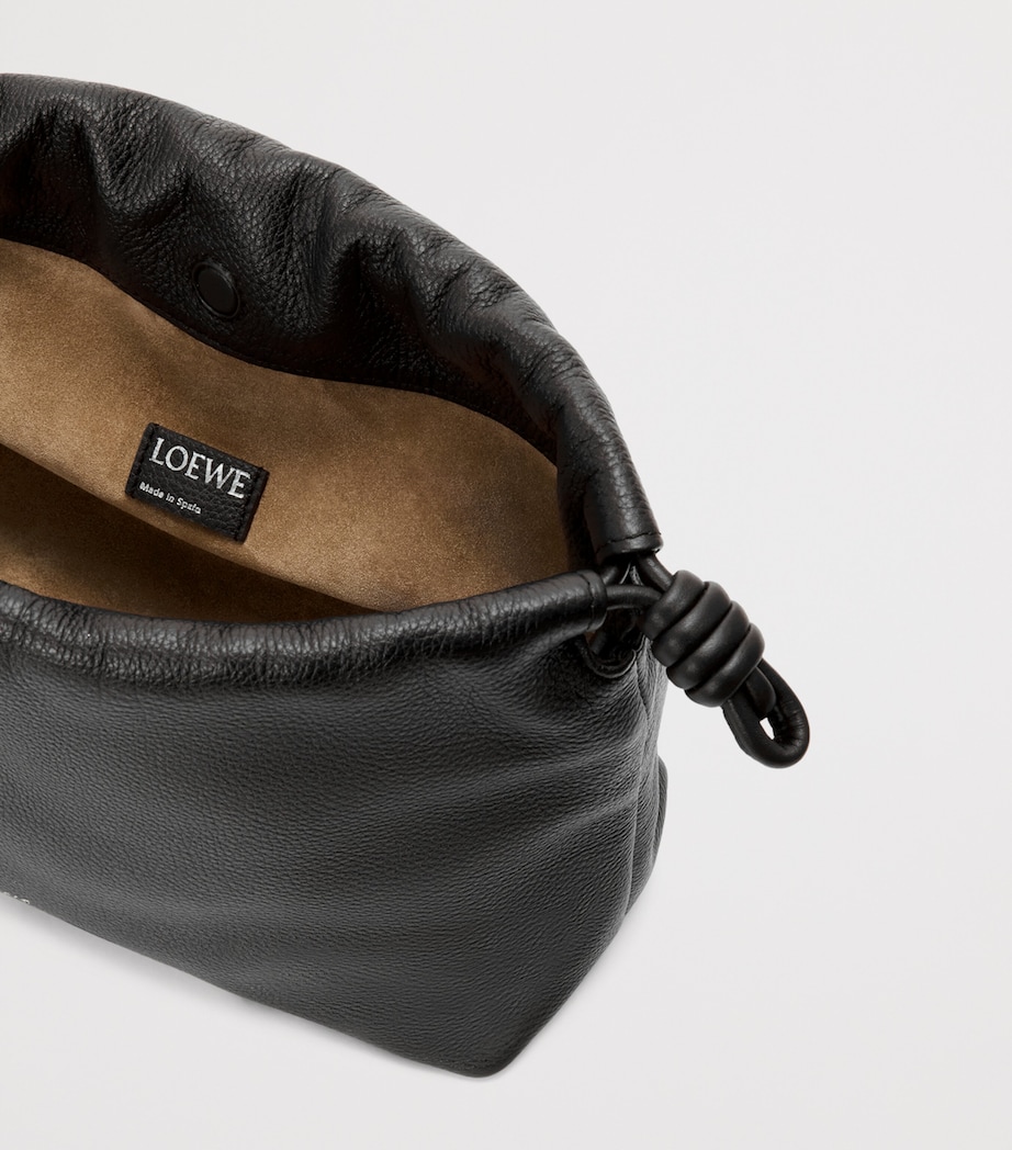 Medium Leather Flamenco Shoulder Bag BLACK Image 7