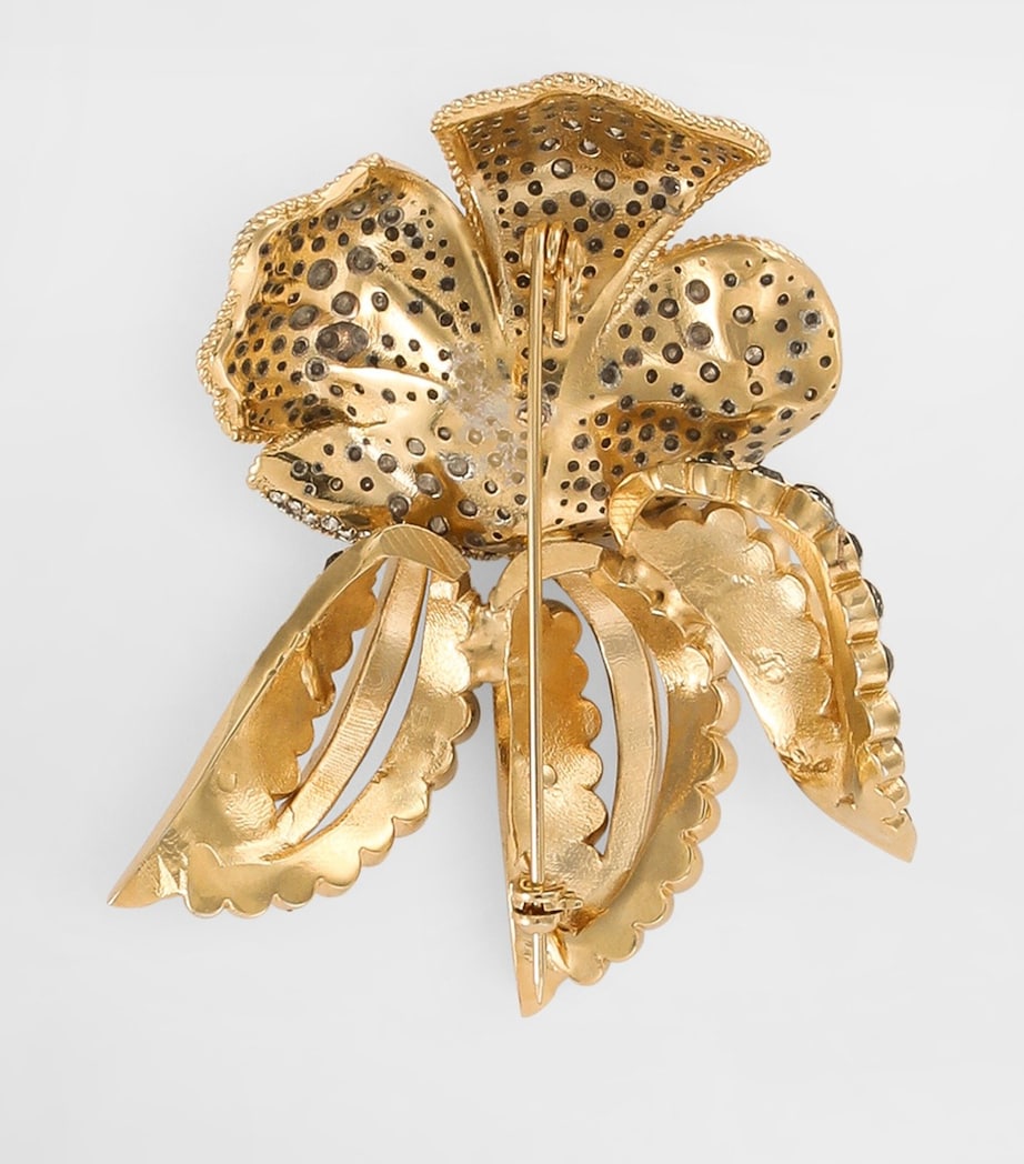 Dolce&Gabbana Flower Brooch Gold Image 3