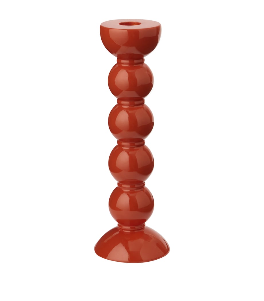 Addison Ross Tall Bobbin Candlestick Holder (24cm) Orange Image 1