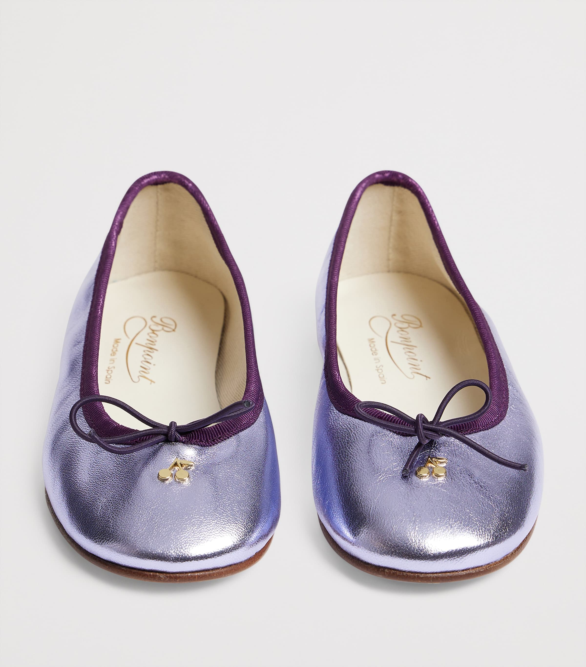 Leather Lisa Ballet Flats LILAS Image 3