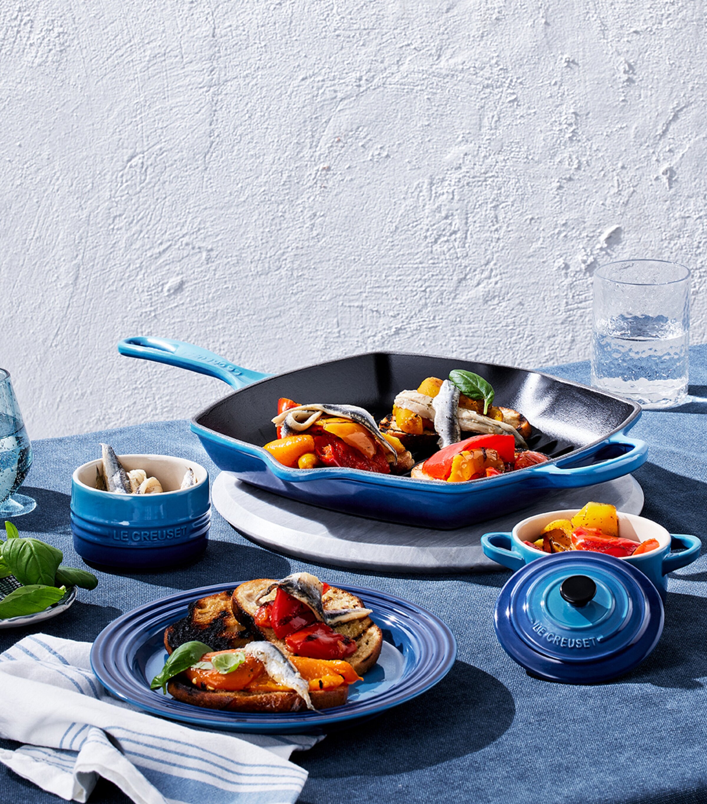 Cast Iron Square Grillit (26cm) AZURE BLUE Image 4