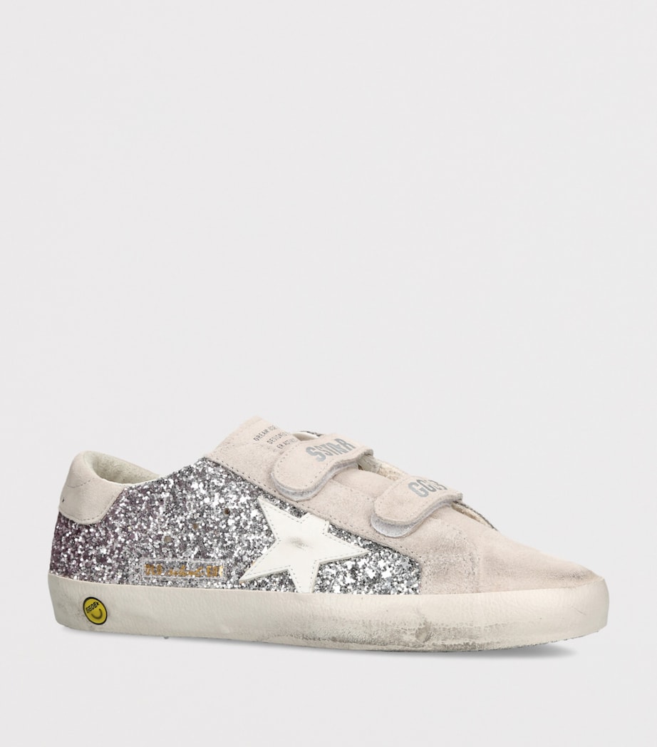 Leather Old School Sneakers SILVER COM Image 3