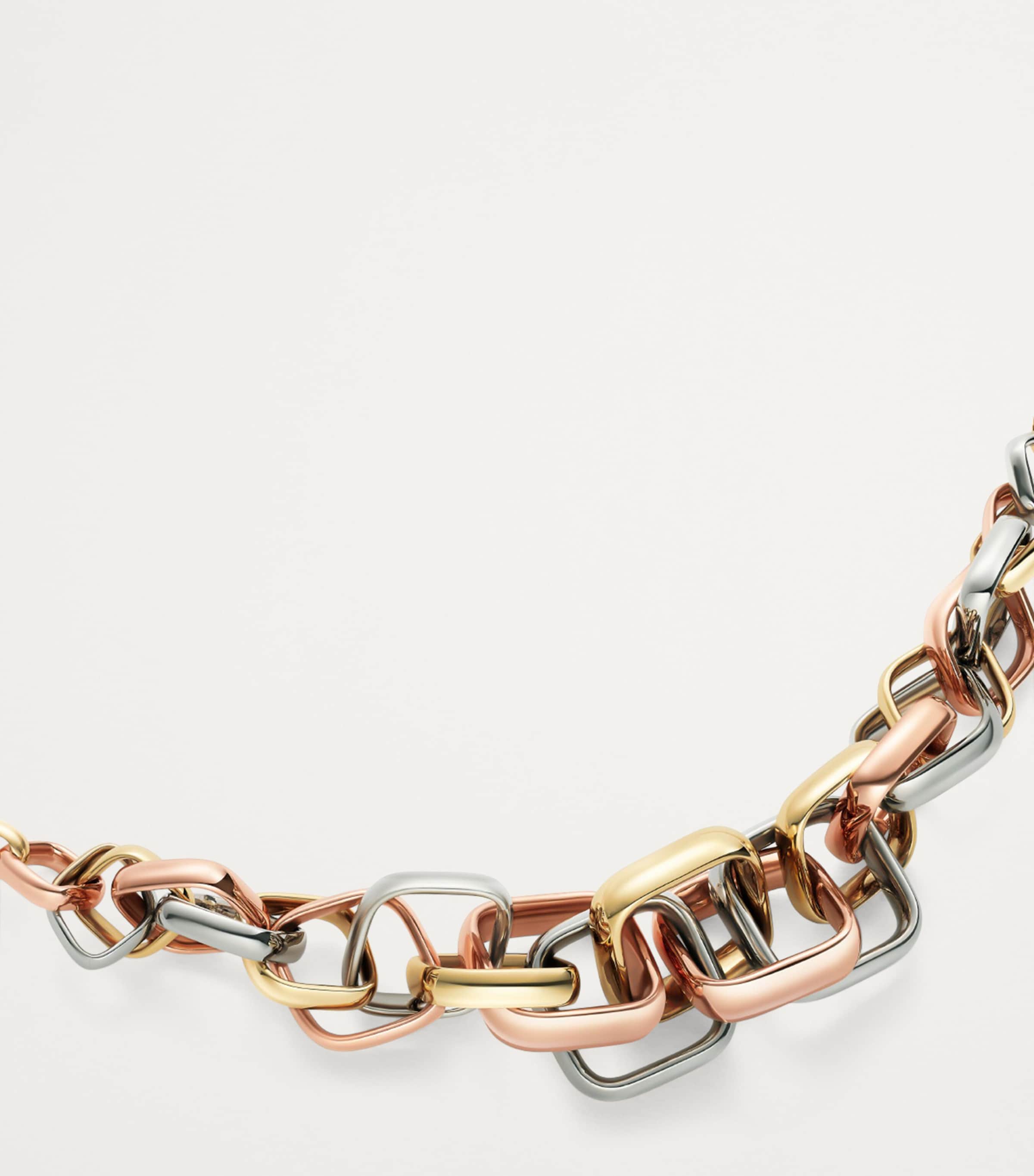 Mixed Gold Trinity Necklace MULTI Image 2