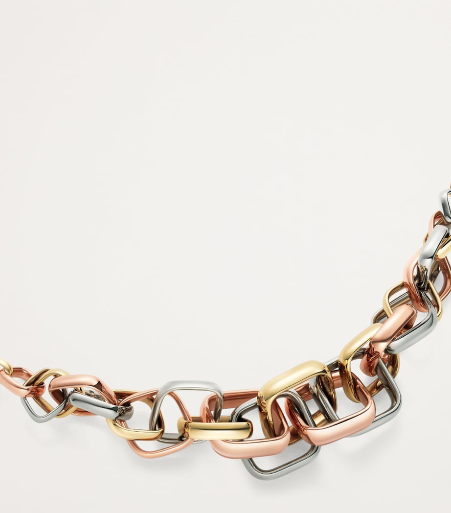 Mixed Gold Trinity Necklace MULTI Image 2