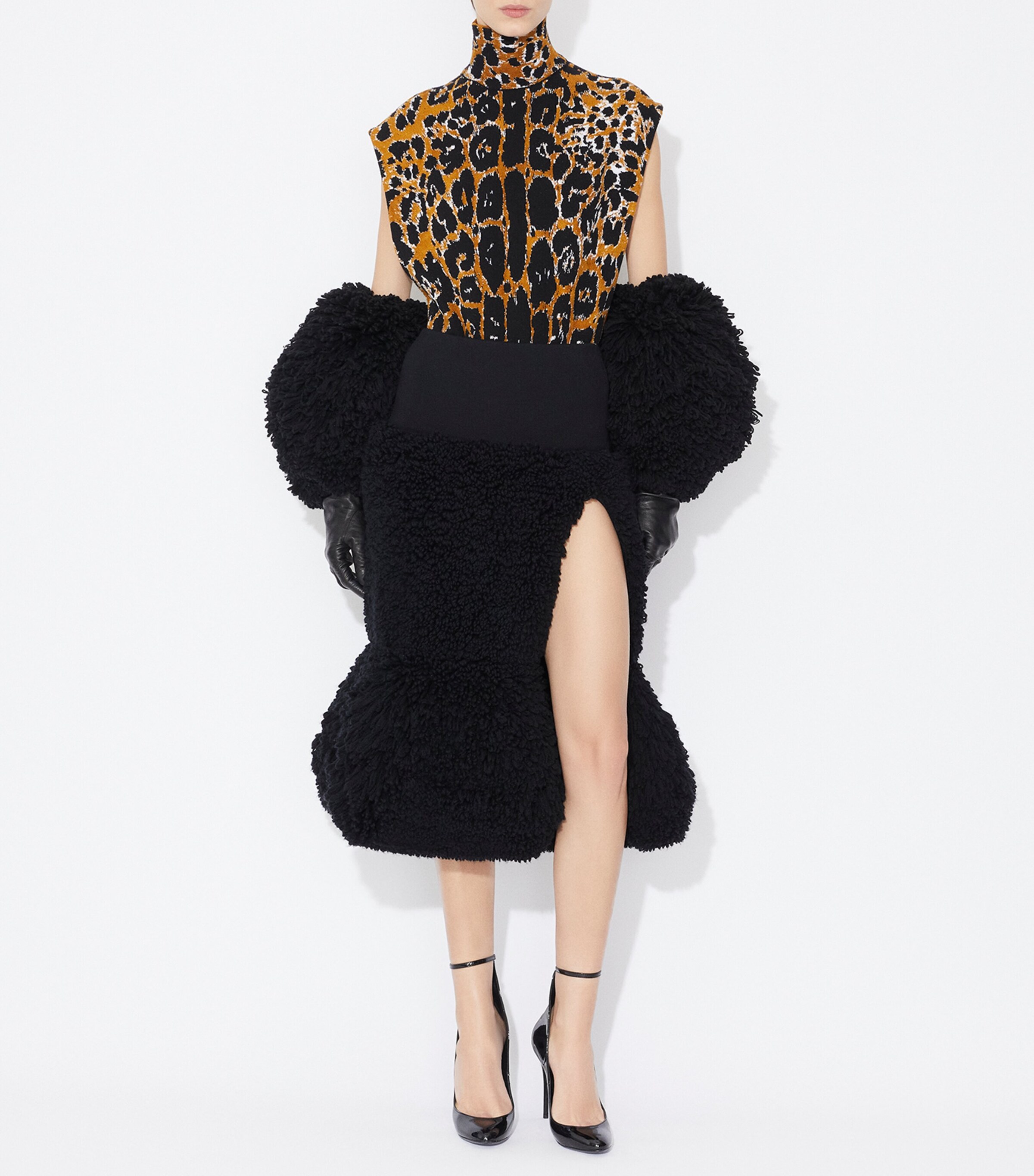 Alaïa Womens Leopard Print Sleeveless Top Noir/multicolor Image 2