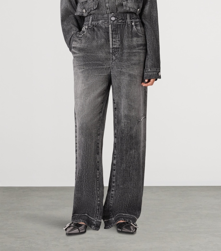 Tyler Illusion Print Wide-Leg Trousers ILLUSION BLACK Image 5