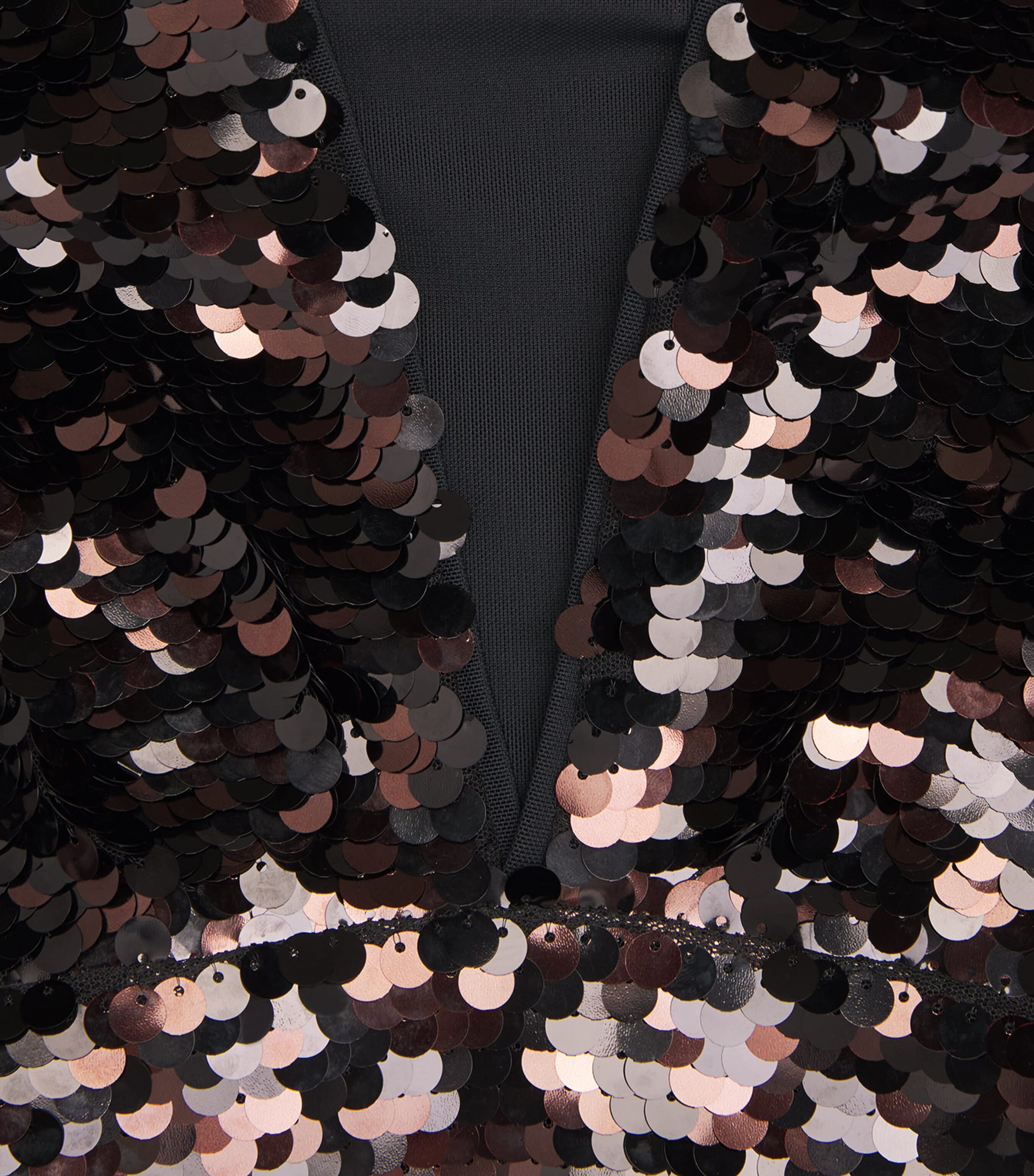 Sequin Fifi Mini Dress ESPRESSO/BLACK Image 5