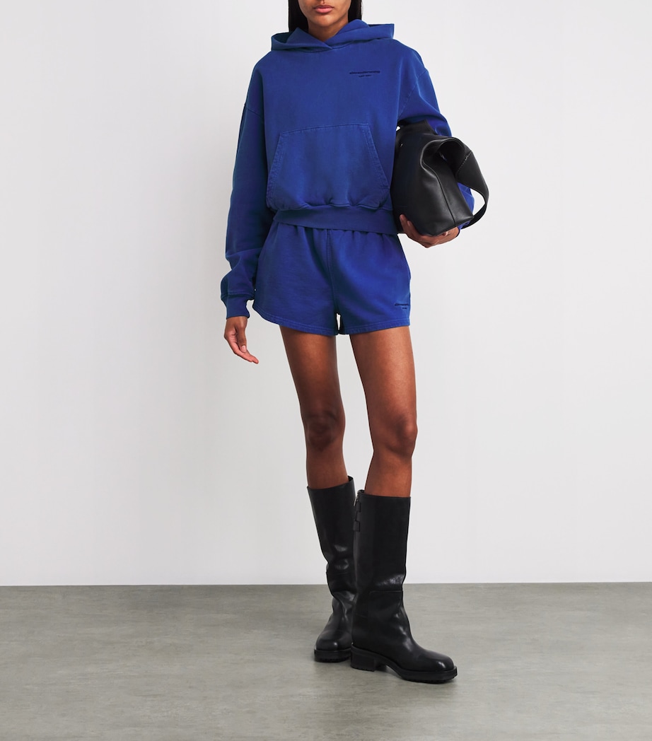 Cotton Logo Shorts 495A WASHEDSCUBABLUE Image 2