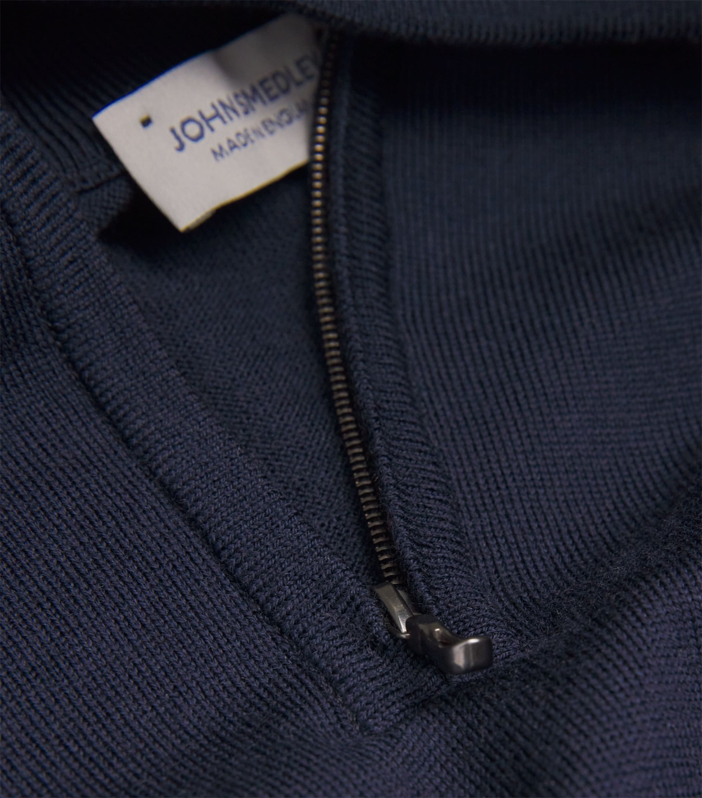 Extra Fine Merino Wool Half-Zip Tapton Sweater MIDNIGHT Image 5