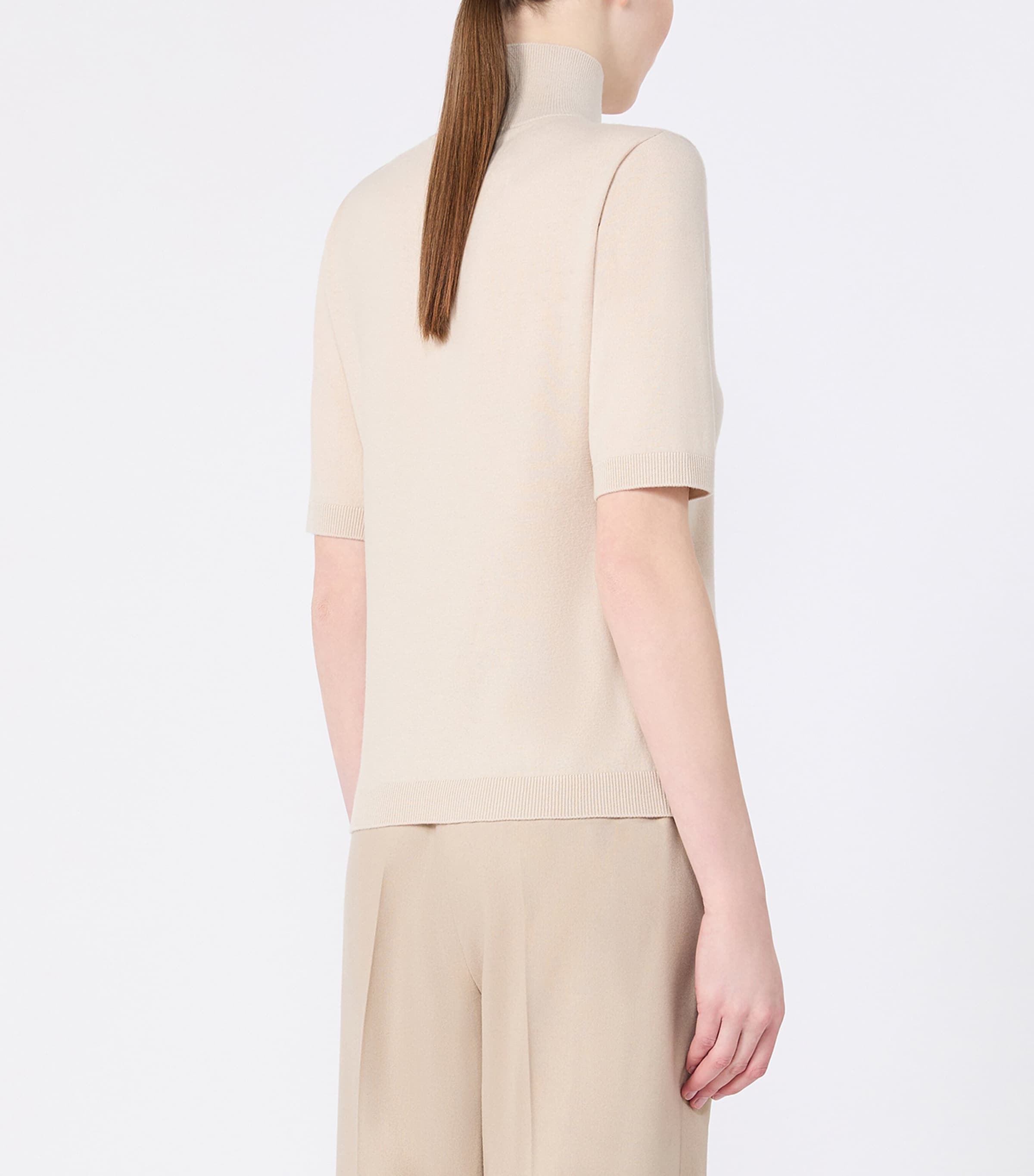 Max Mara Womens Wool Roll-Neck Sweater Albino Image 4