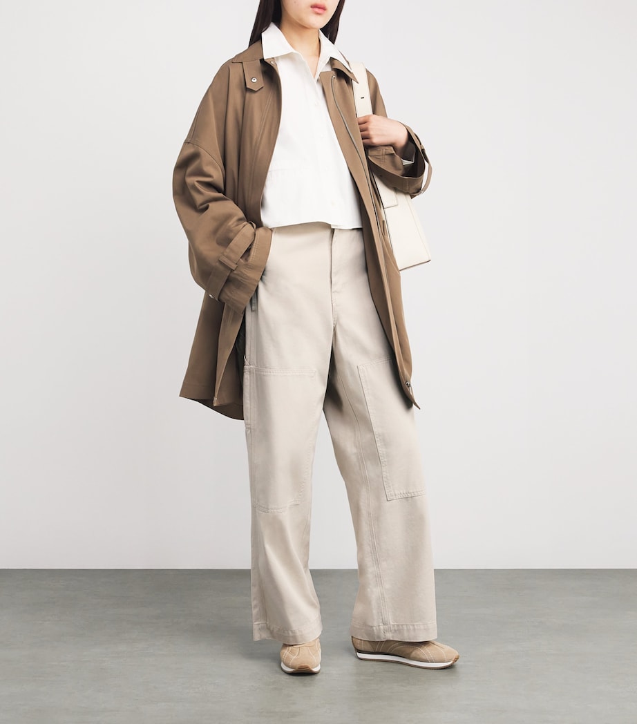 Cotton Cargo Trousers IVORY Image 2