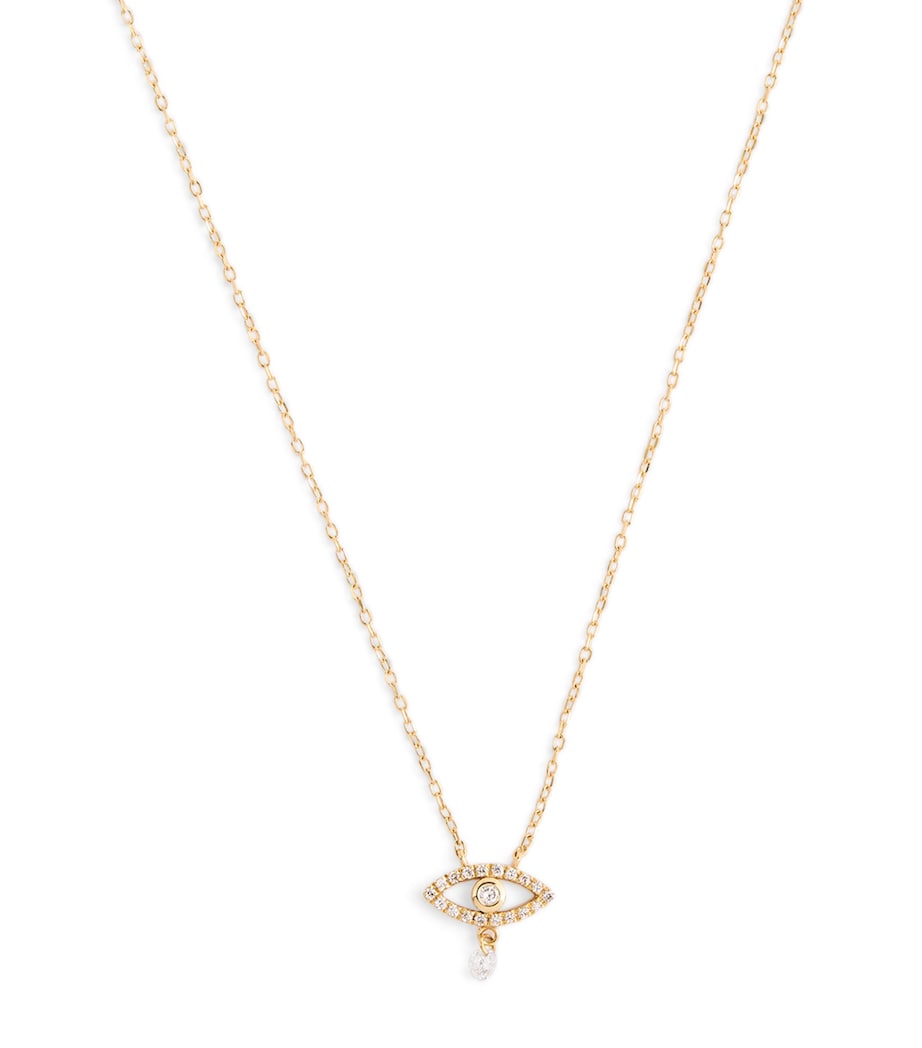 Persée Yellow Gold and Diamond Evil Eye Symbols Necklace Yellow Gold Image 1
