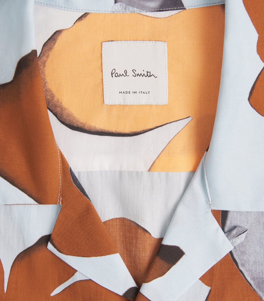 Paul Smith Mens Cotton Printed Shirt Blue Image 6