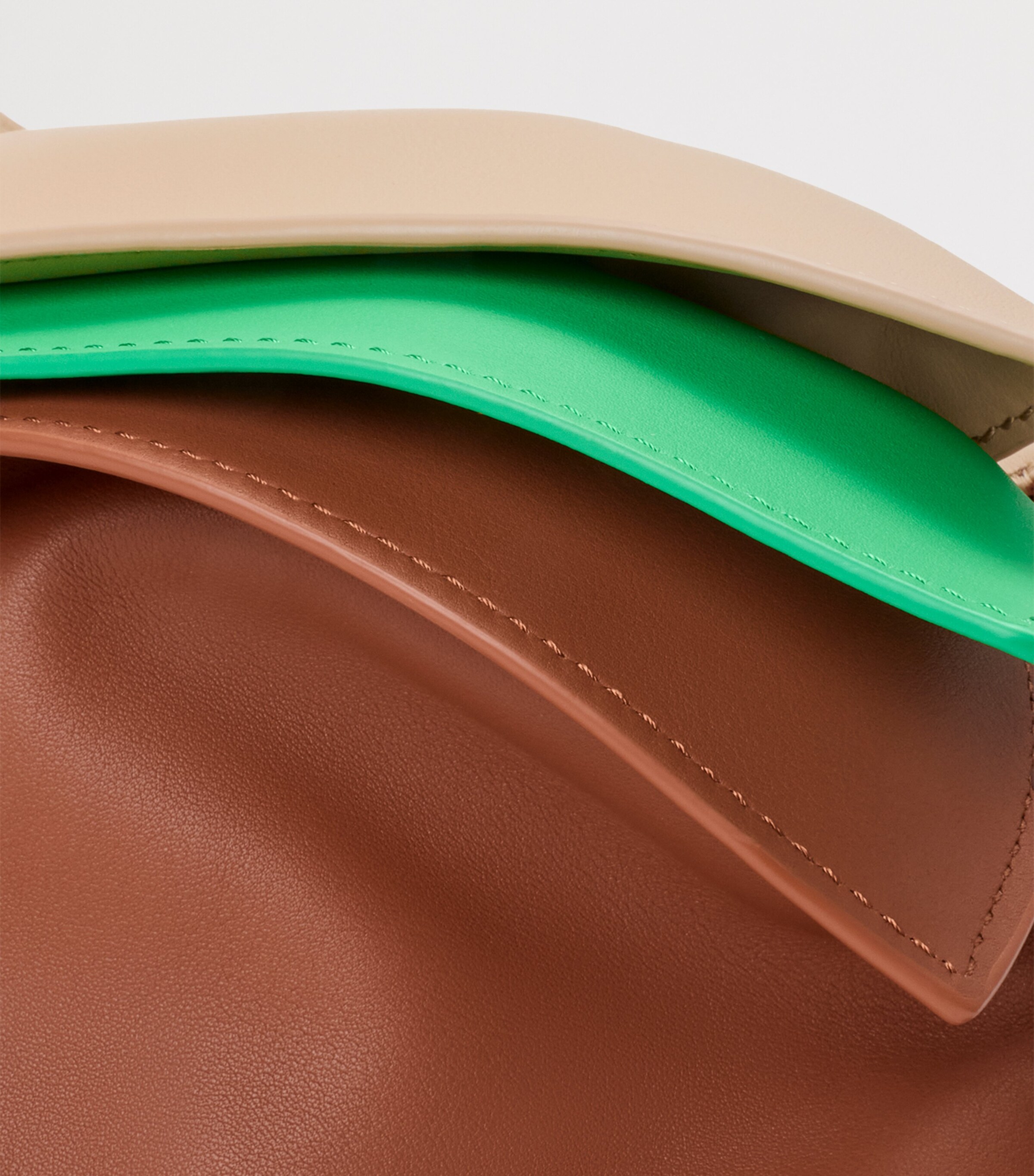 LOEWE Medium Leather Layers Flamenco Purse Multicolor Squirrel Image 9
