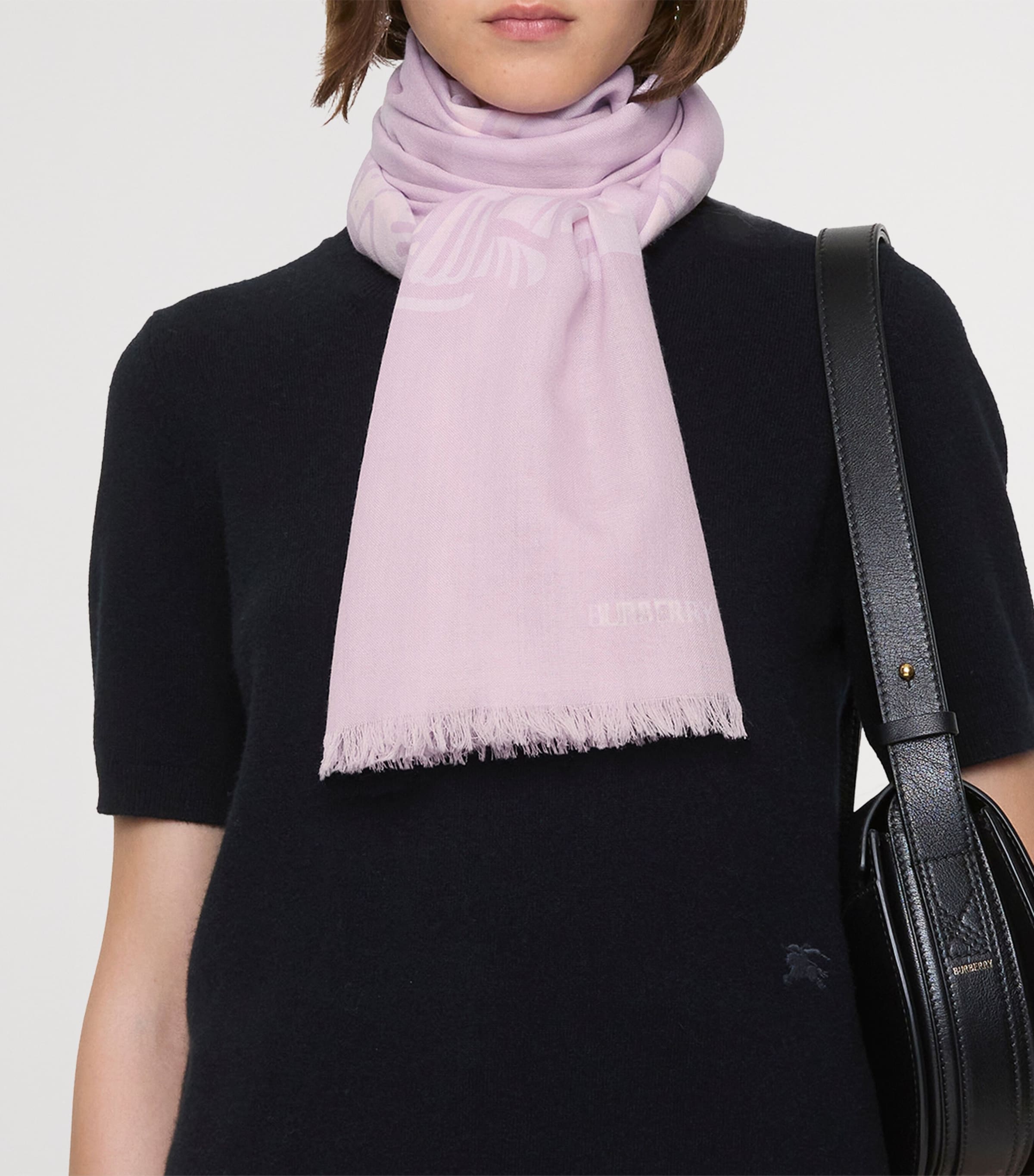 Wool Wide EKD Scarf FONDANT PINK Image 2