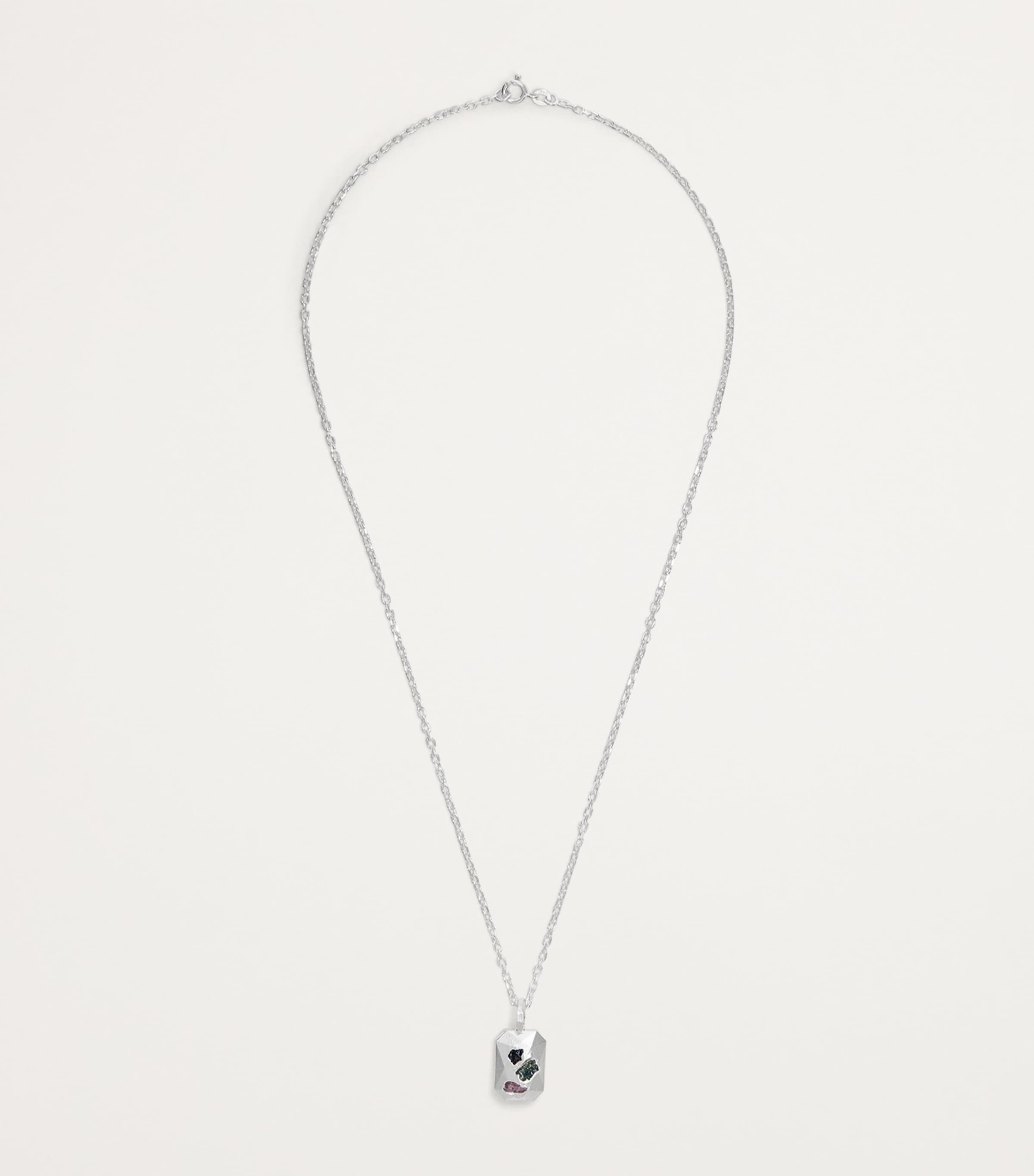 THE OUZE Sterling Silver and Sapphire Necklace Image 3