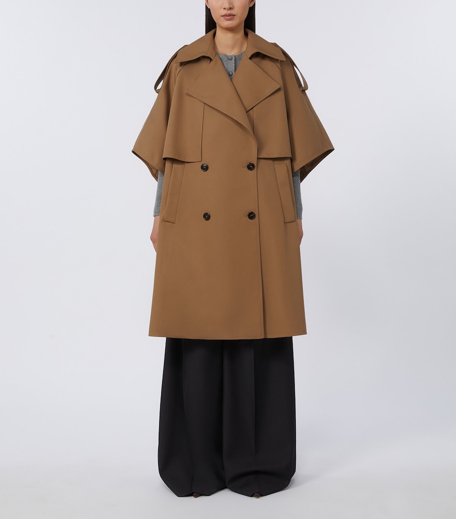 Max Mara Womens Cashmere Double-Breasted Cape Colonial Image 2