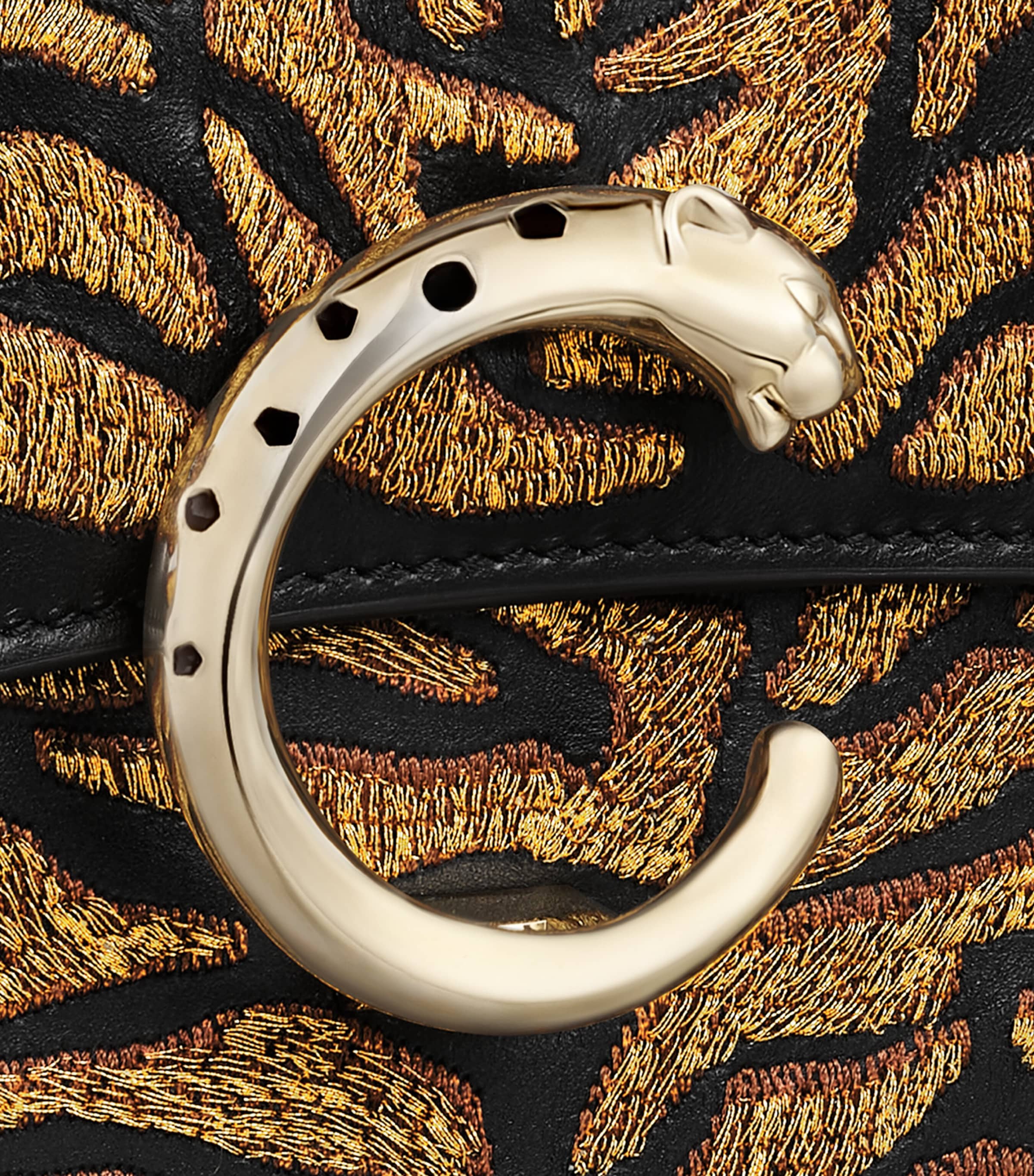 Cartier Mini Panthère C de Cartier Chain Bag Black Image 4