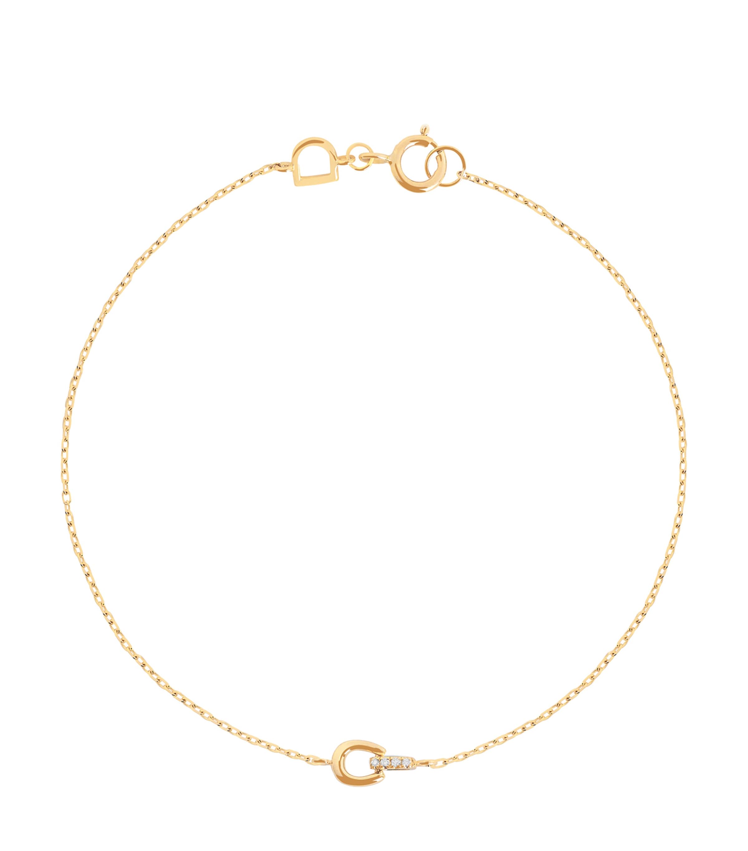 Astrid & Miyu Yellow Gold Pavé Diamond Bracelet Gold