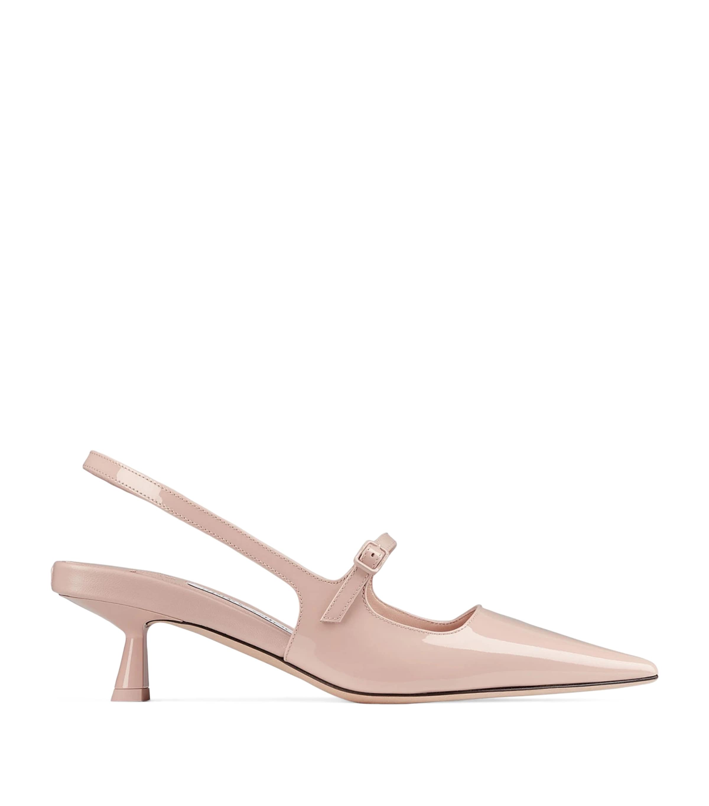 Jimmy Choo Didi 45 Pointed Pumps In Patent Leather In Nude