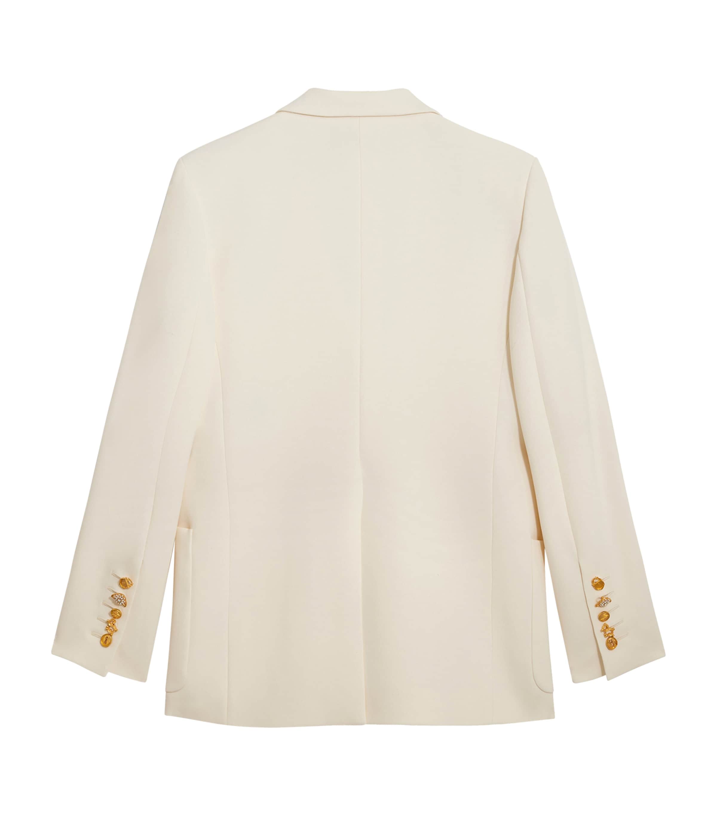 Schiaparelli Womens Padlock Blazer Ecru Image 2