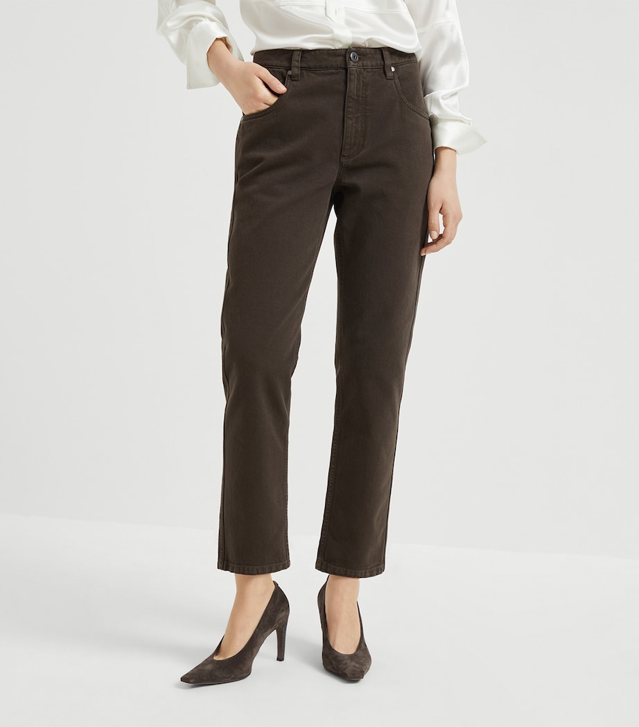 Brunello Cucinelli Womens Monili-Detail Jeans Image 2