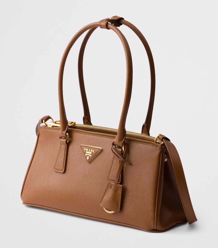 Prada Medium Leather Galleria Top-Handle Bag Brown Image 2