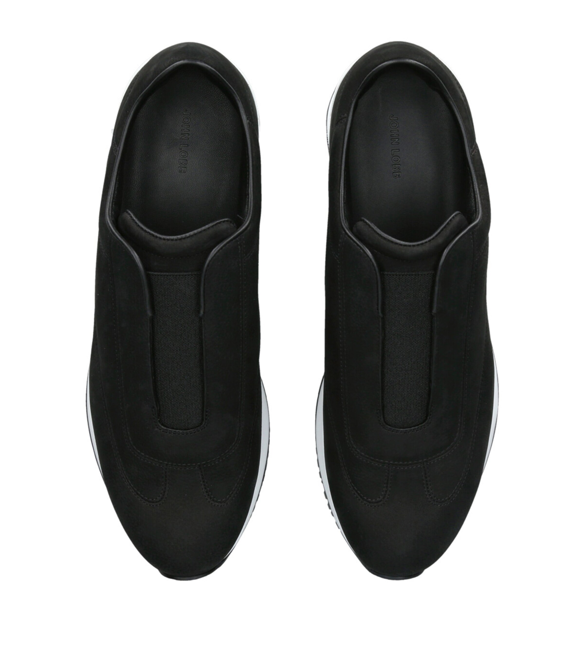 Leather Lift Slip-On Sneakers BLACK Image 4