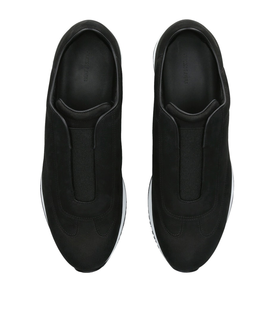 Leather Lift Slip-On Sneakers BLACK Image 4