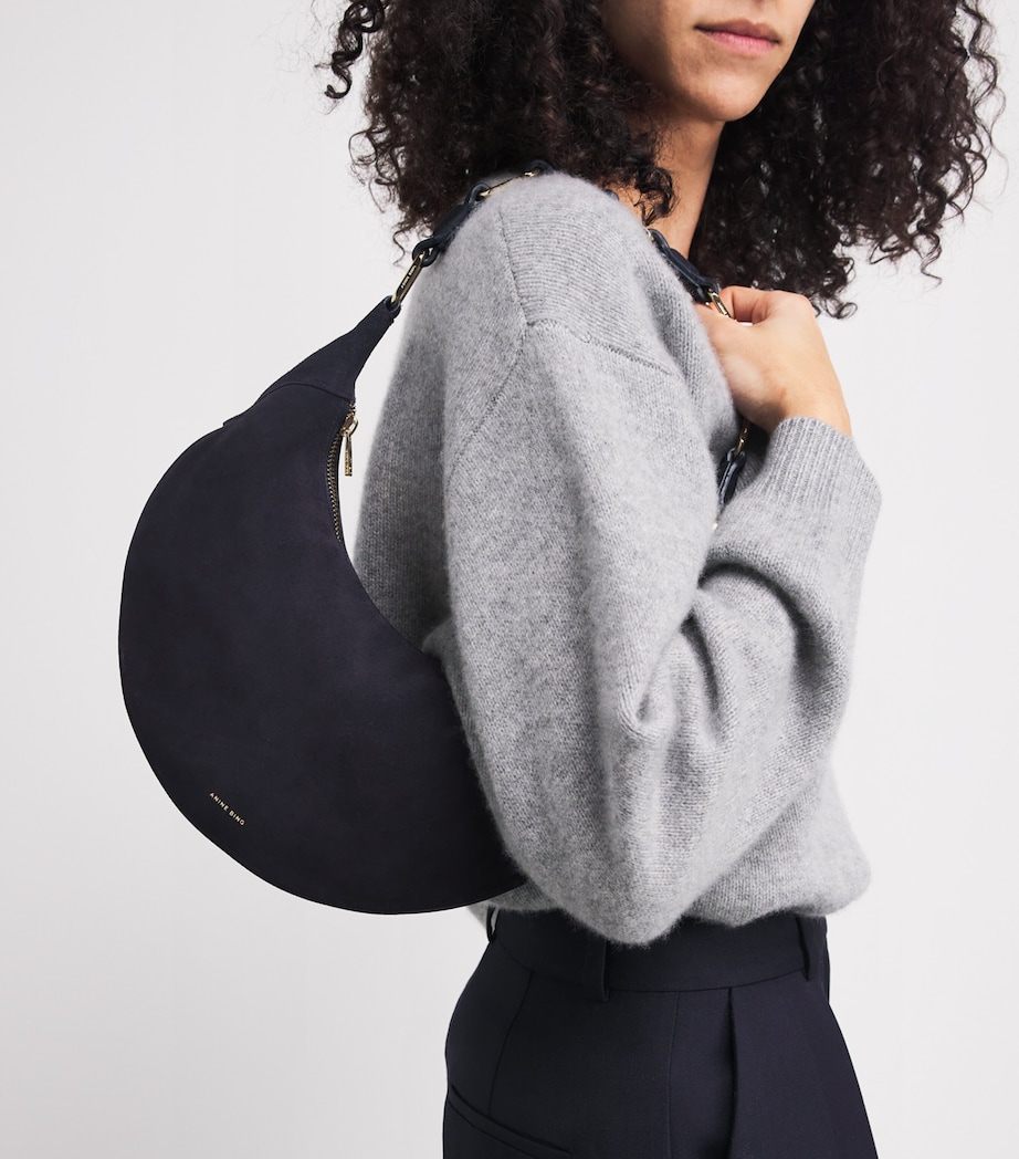 Suede Kate Shoulder Bag NAVY SUEDE Image 2