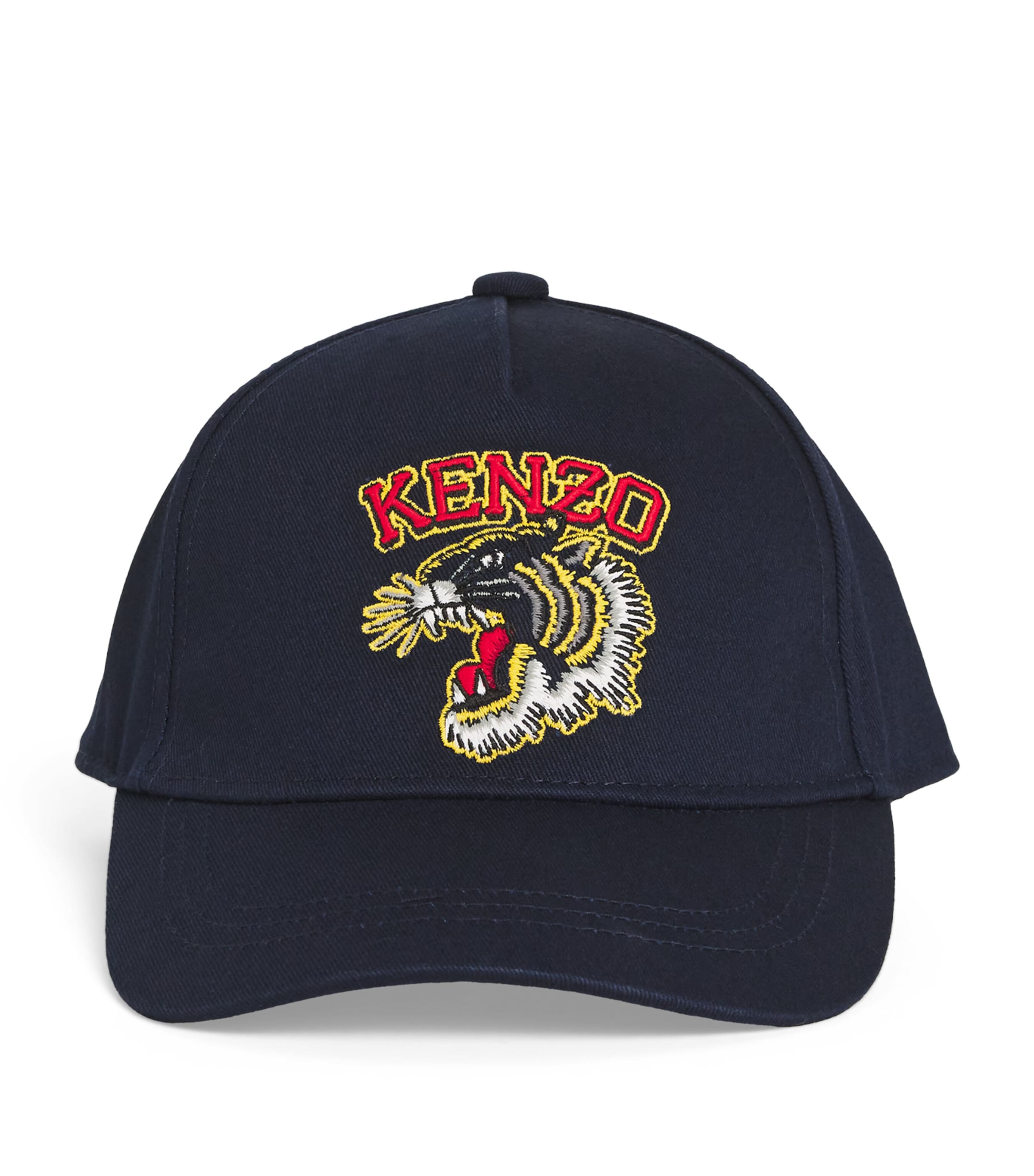 Shop Kenzo Tiger Logo Baseball Cap In Navy