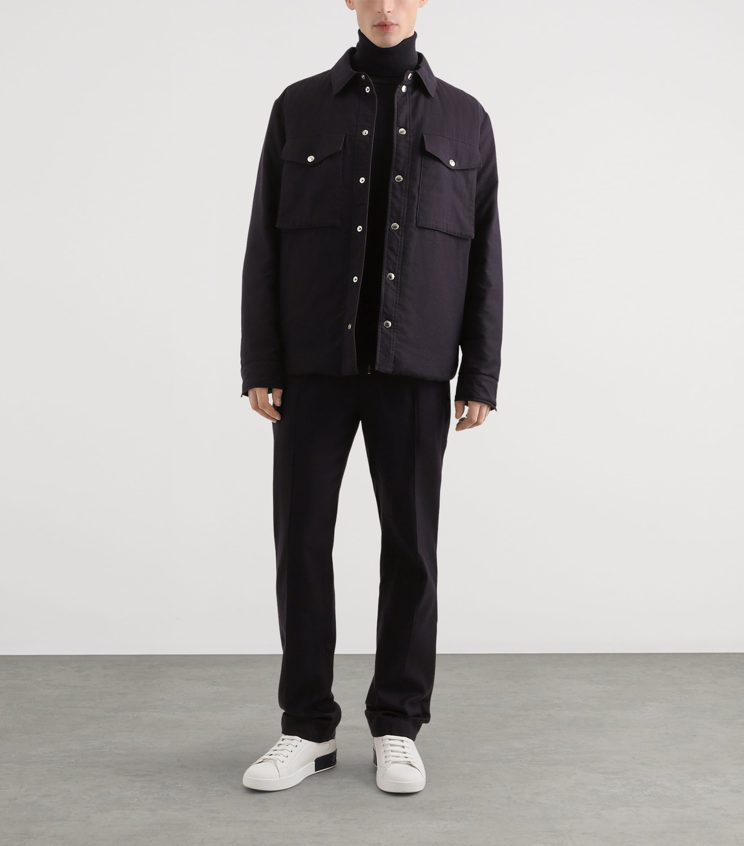 Cotton-Blend Reversible Shirt Jacket S8031-FANTASY Image 3