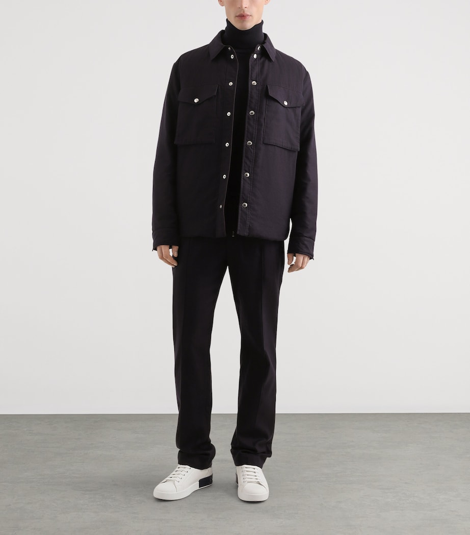 Cotton-Blend Reversible Shirt Jacket S8031-FANTASY Image 3