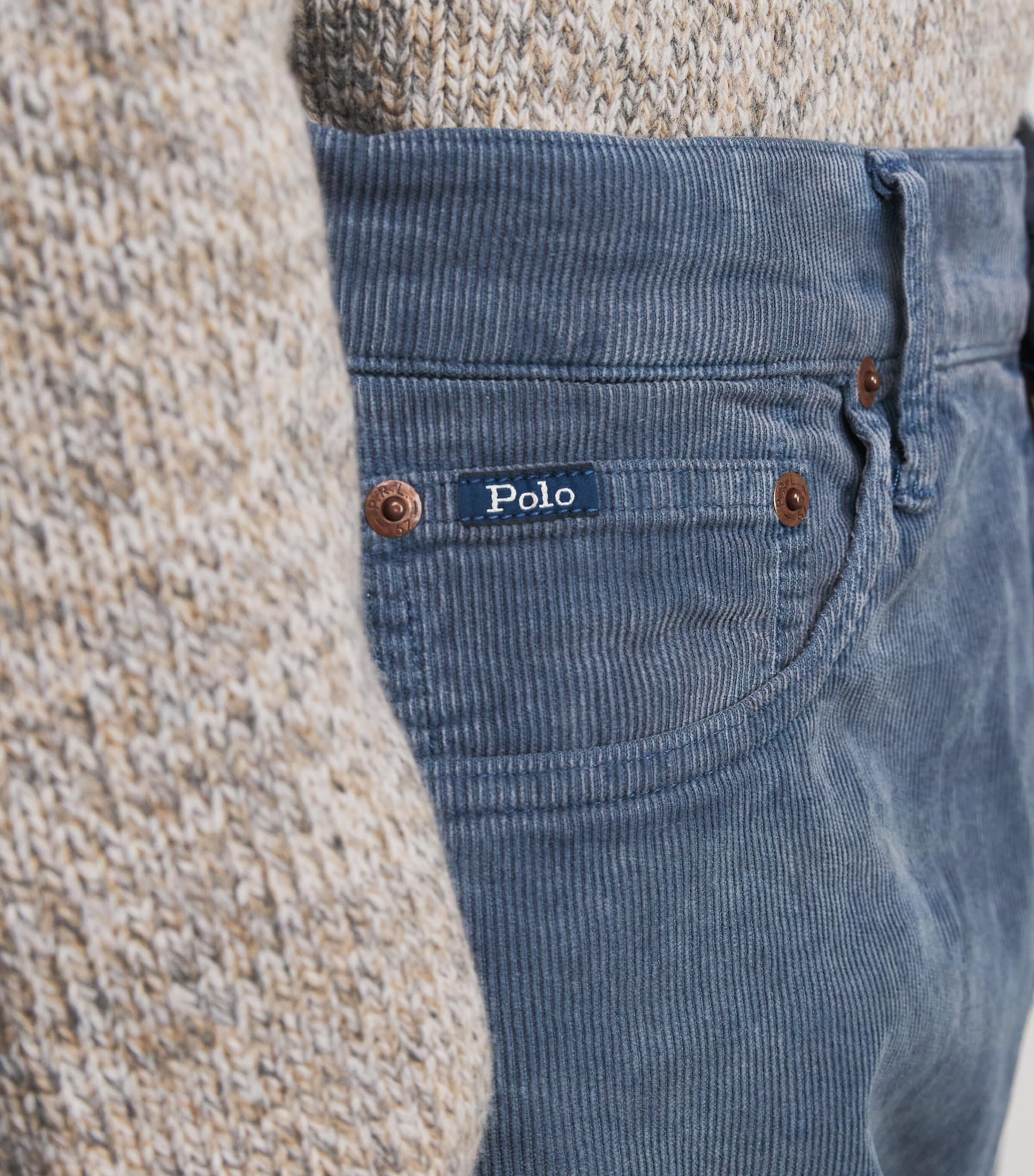 Cotton Corduroy Straight Fit Trousers FADED NAVY Image 6