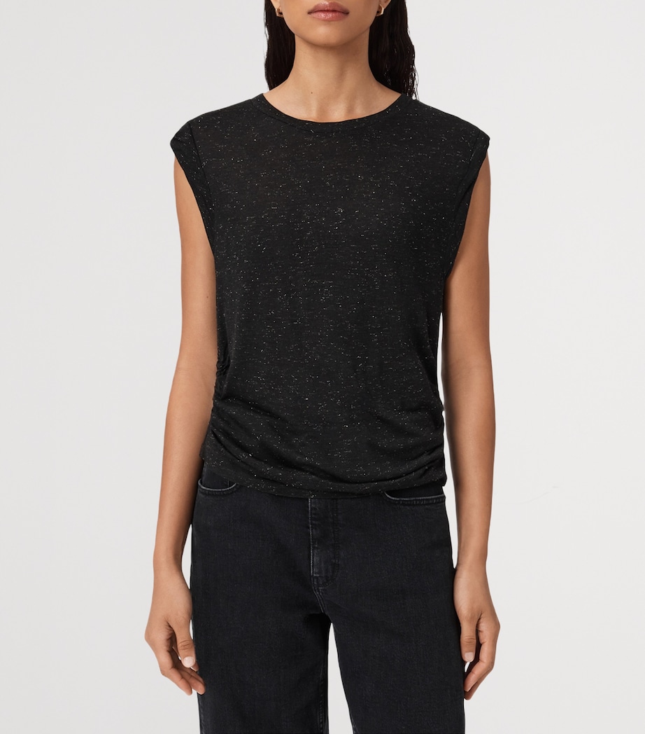 Glittered West Tank Top BLACK Image 4