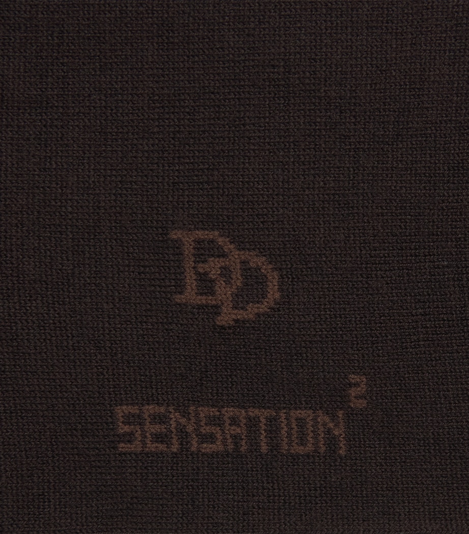 Doré Doré Mens Merino-Blend Socks Chocolat Image 2