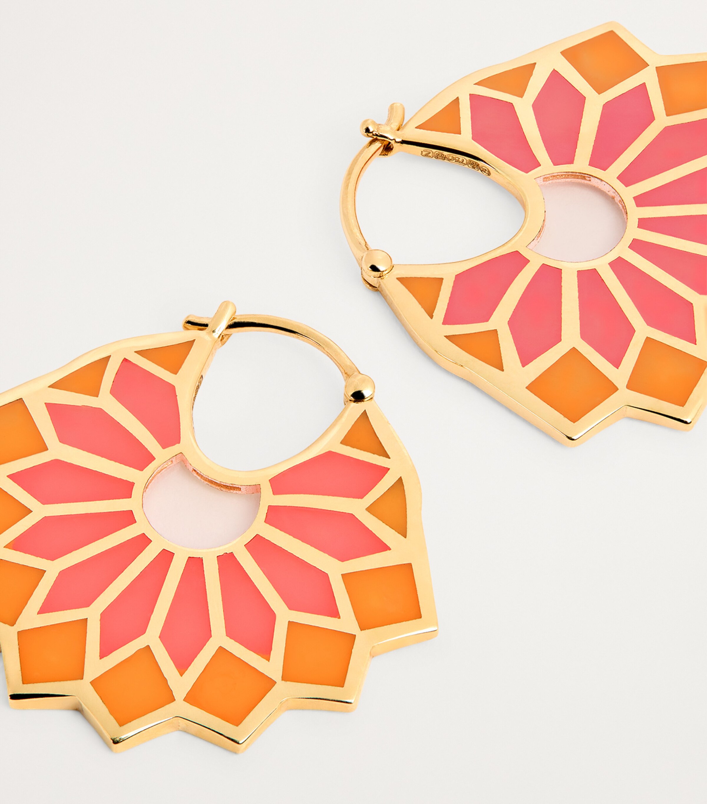 L'ATELIER NAWBAR Yellow Gold and Enamel Lady Sursock Earrings Yellow Gold Image 6