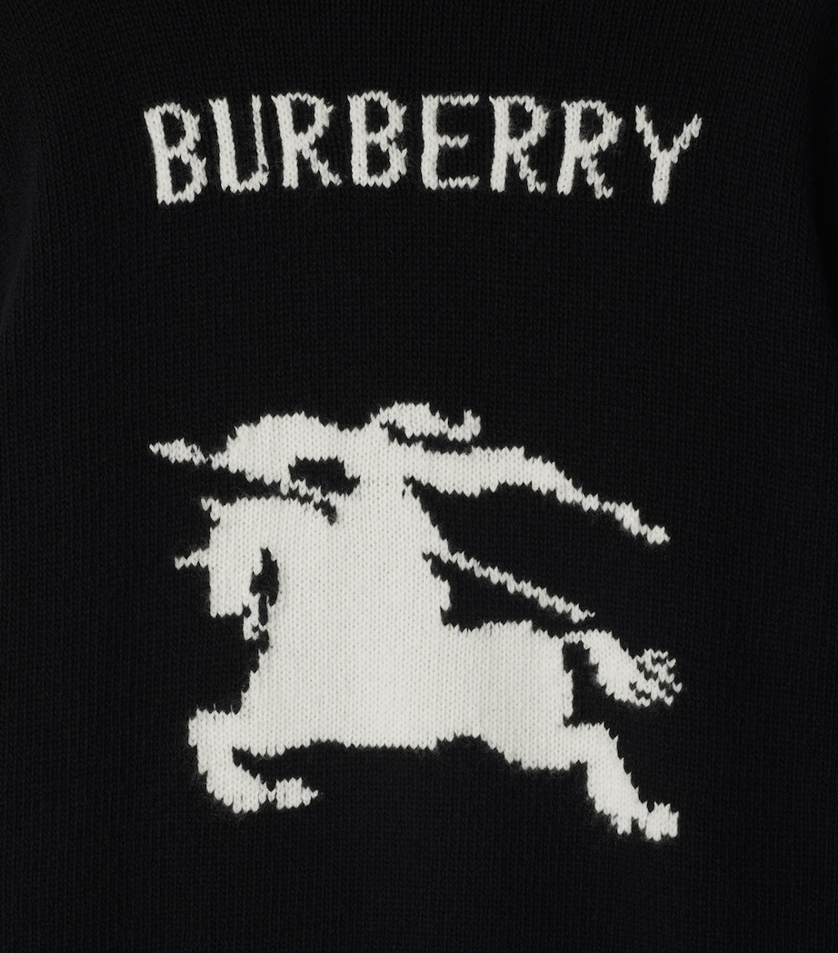 Wool-Cashmere Equestrian Knight Sweater BLACK Image 5