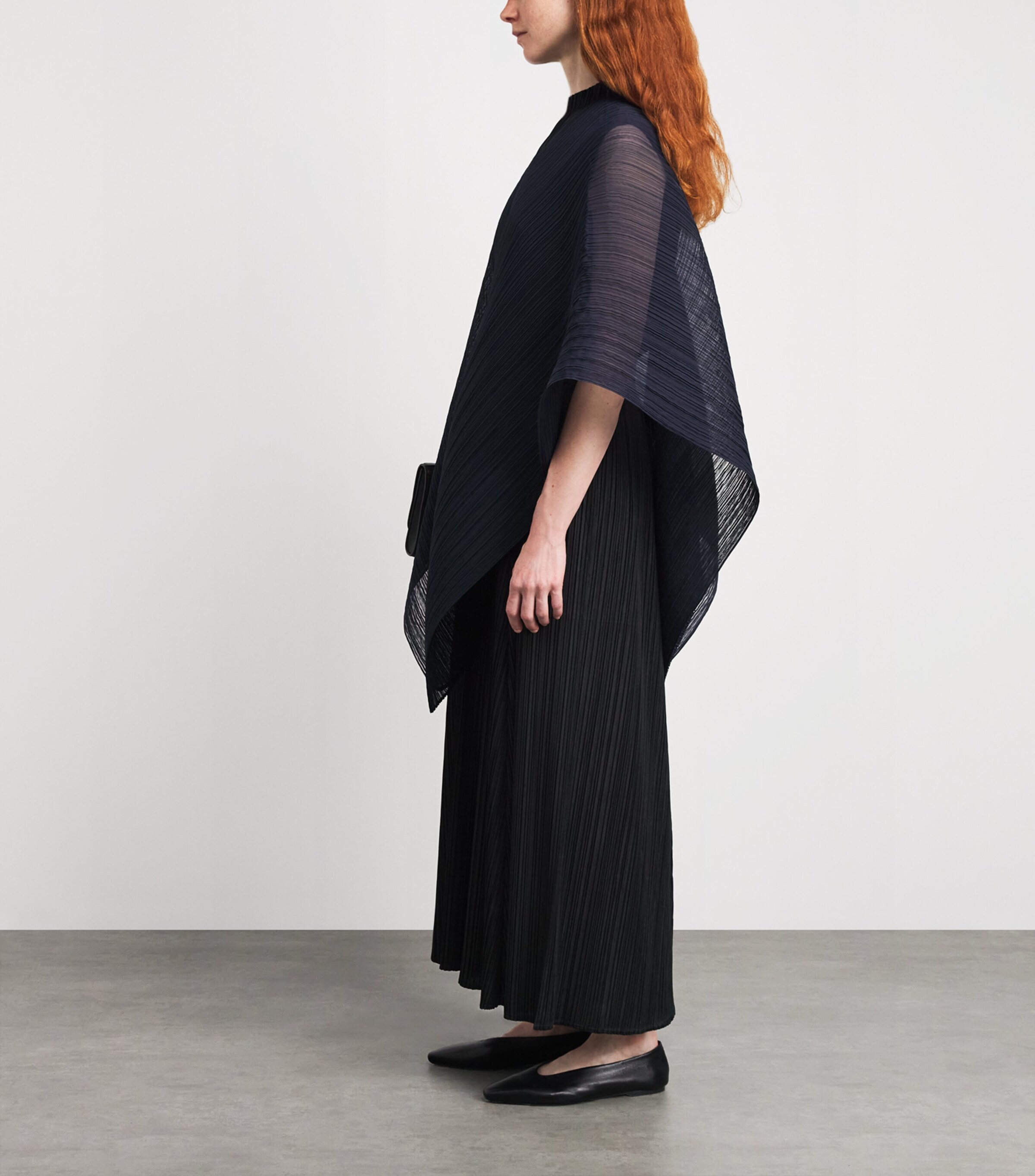 Pleats Please Issey Miyake Blue Colorful Madame-T May Stole