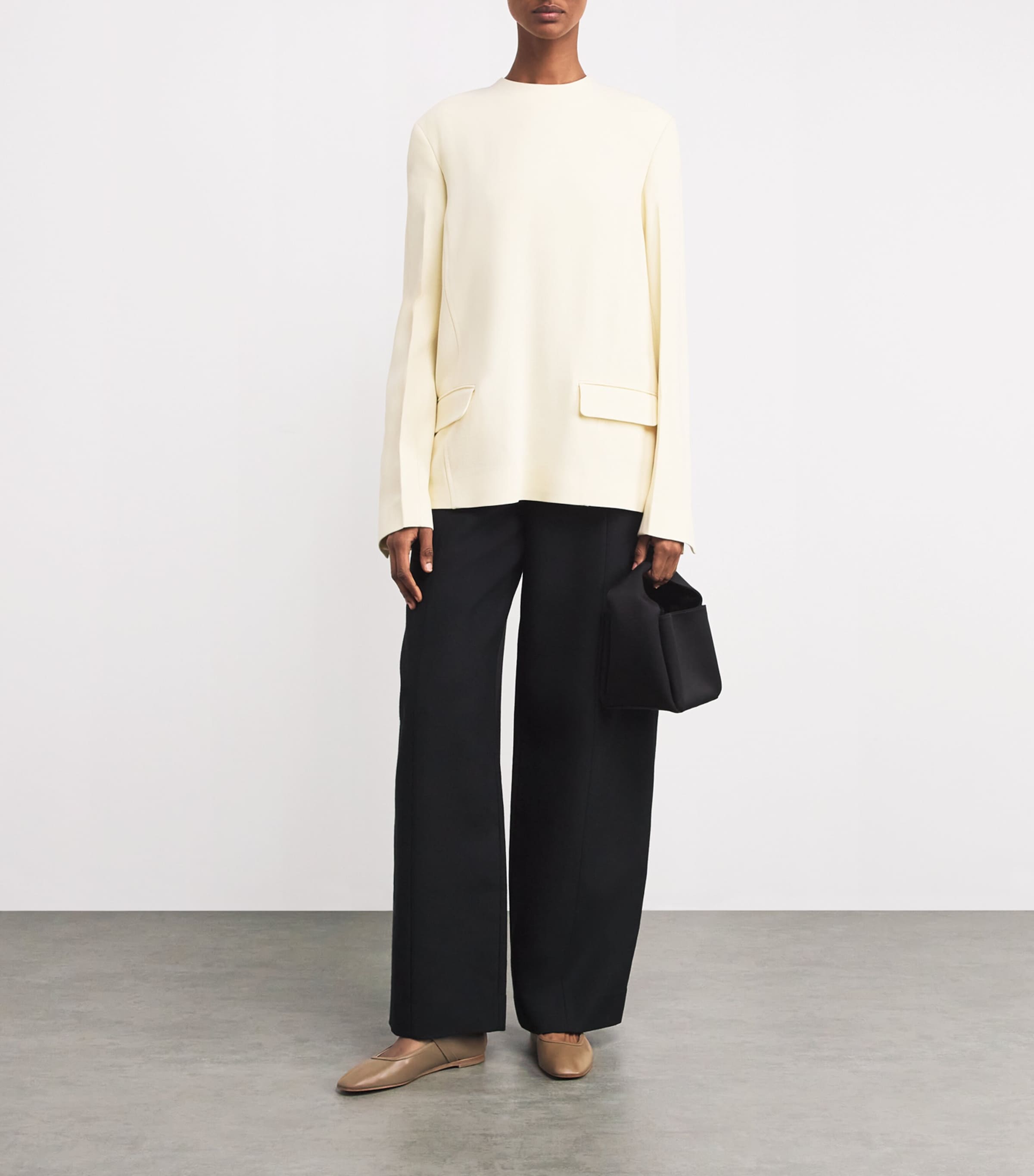 Leather Mary Jane Ballet Flats TAUPE Image 5