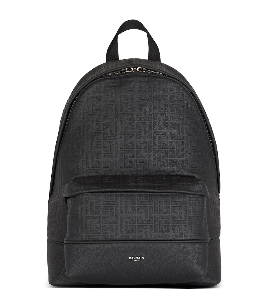 Leather PB Monogram Backpack 0PA NOIR Image 1