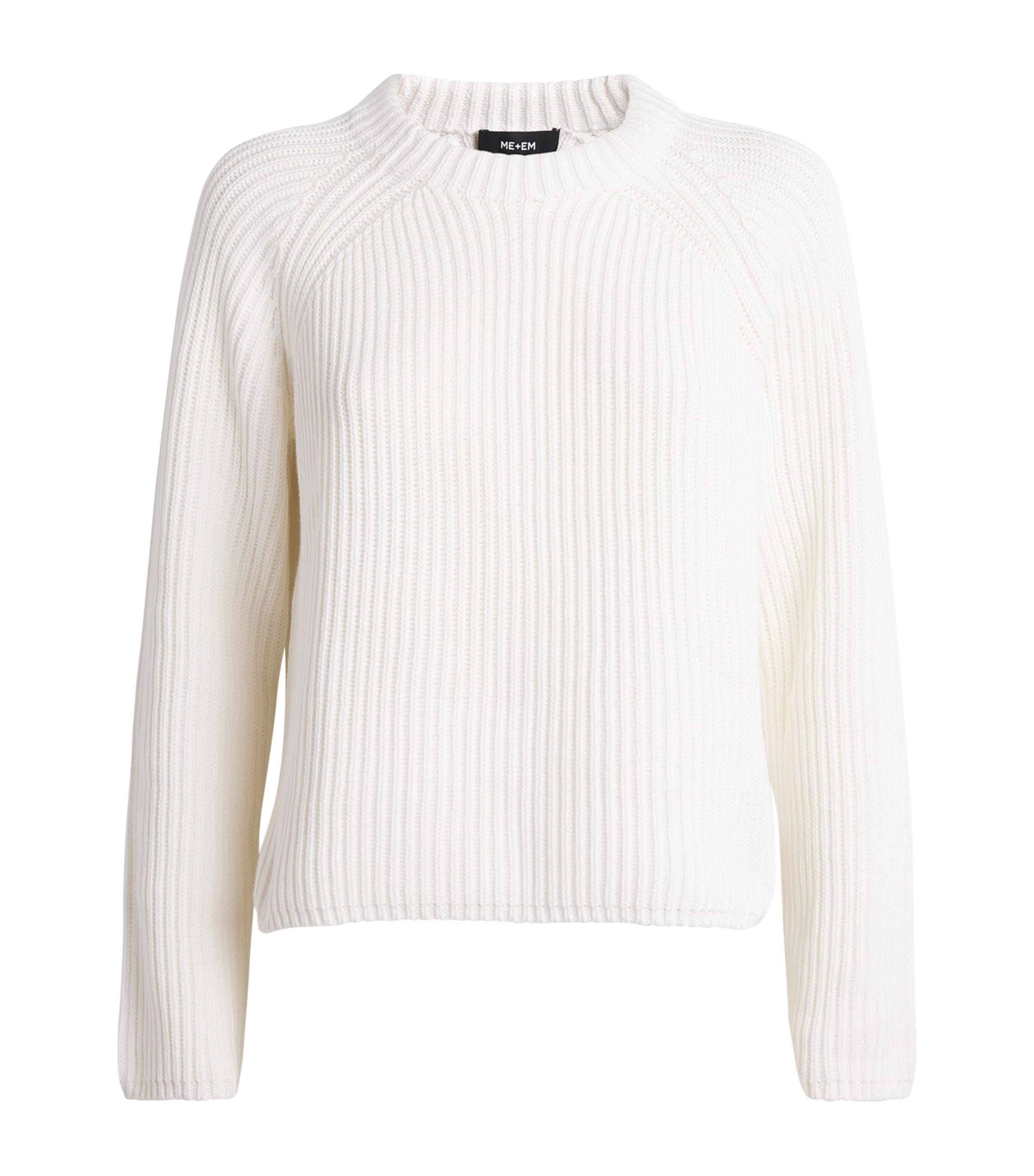 Me+em Cotton Weekend Sweater In White