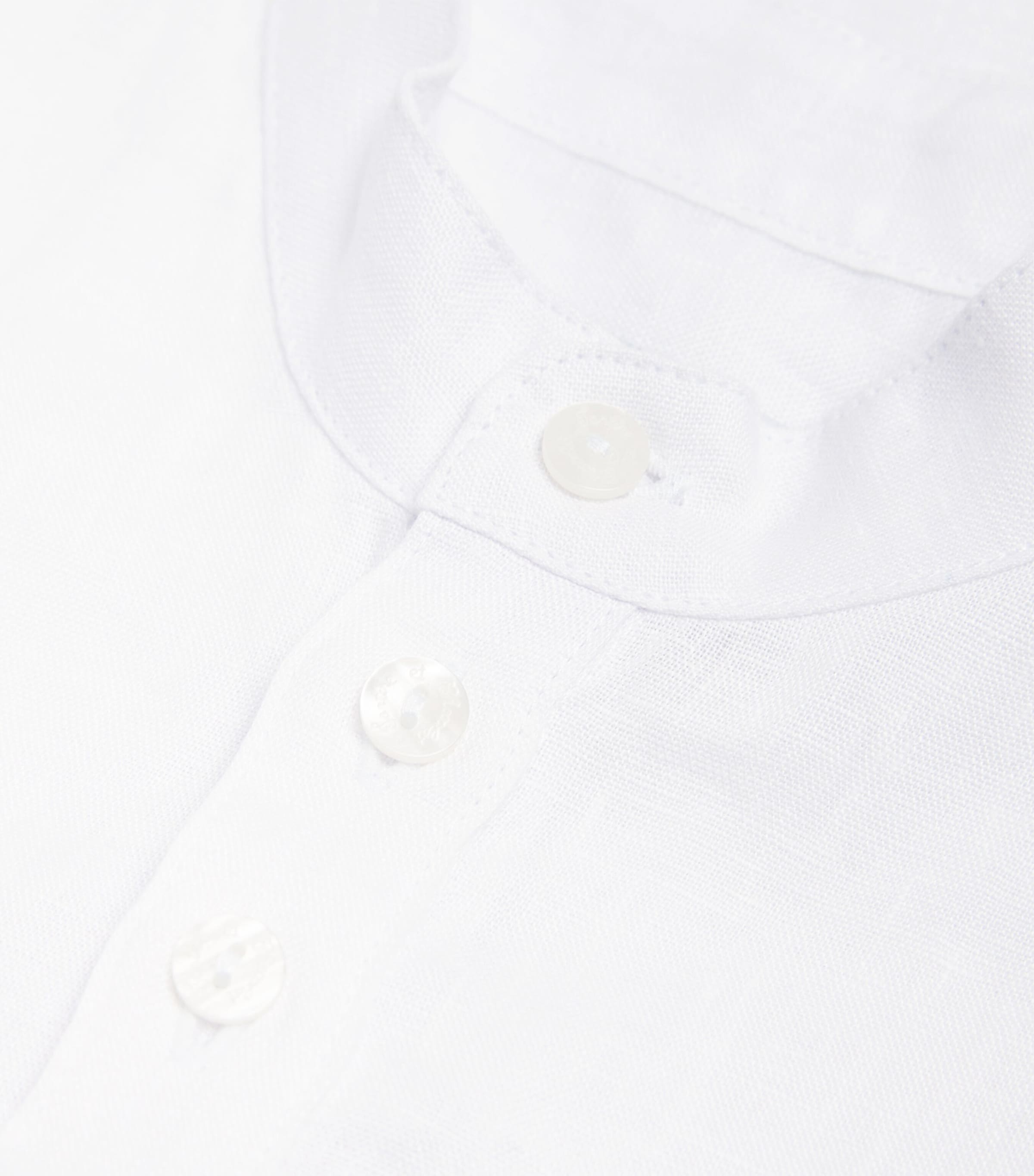 Linen Stand-Collar Shirt (5-12 Years) 1BLANC Image 3