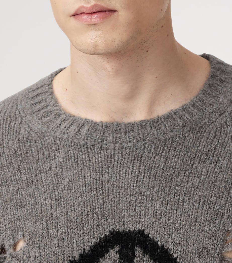 Wool-Blend Message Sweater GUNMETAL GREY Image 8